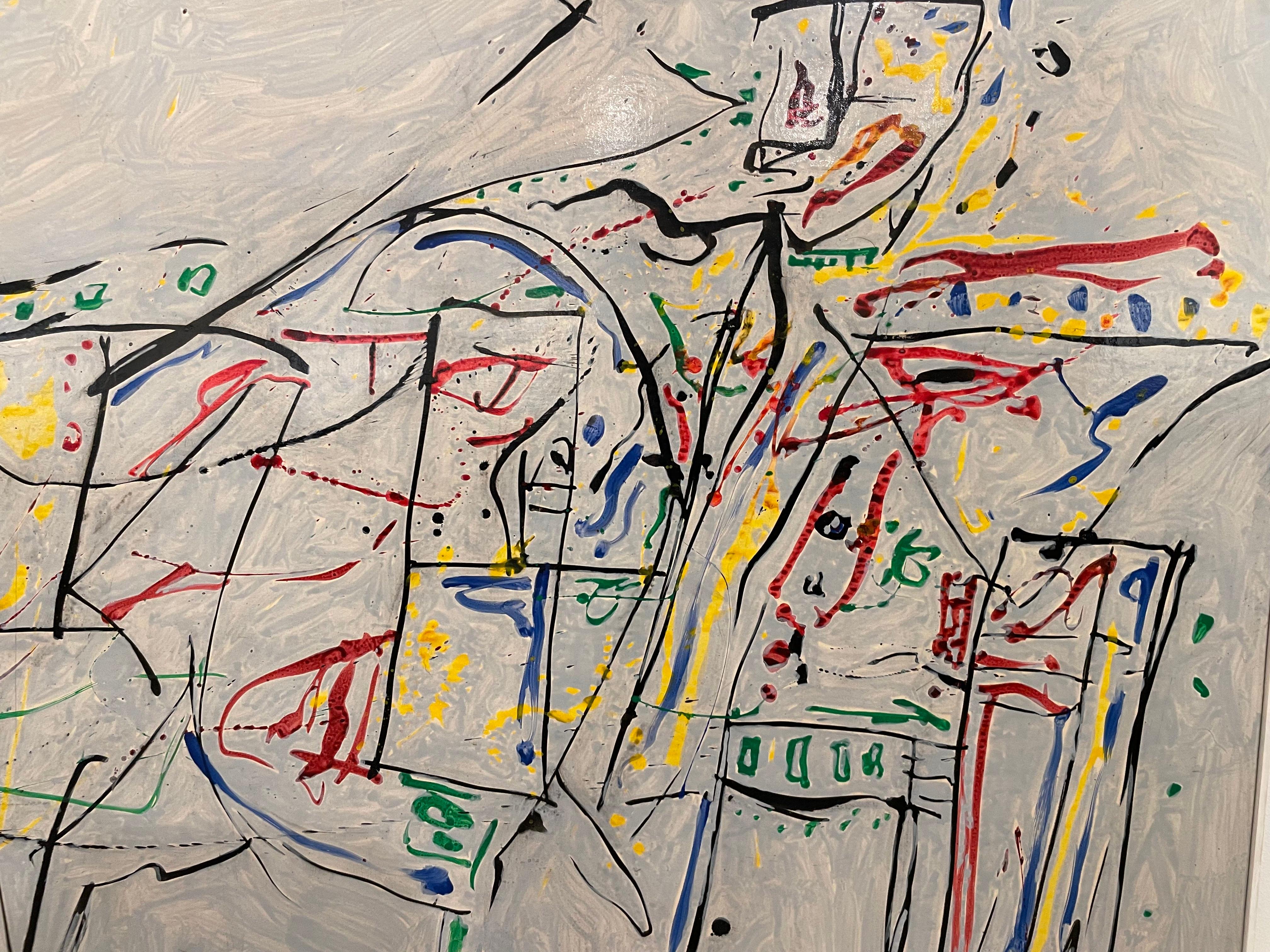 The Challenge, abstract expressionist painting by Cleveland School artist For Sale 1