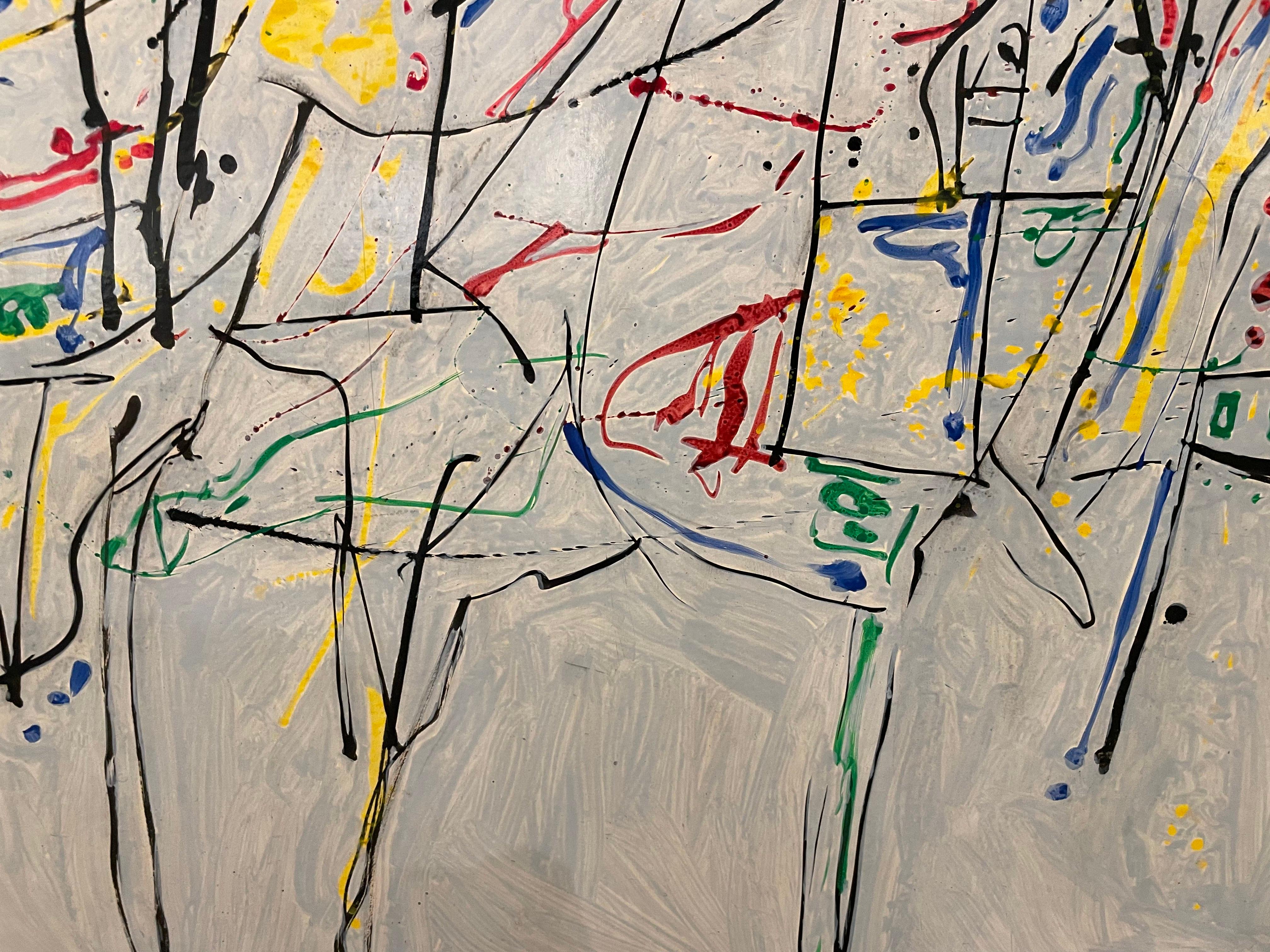 The Challenge, abstract expressionist painting by Cleveland School artist For Sale 3