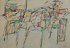 The Challenge, abstraktes expressionistisches Gemälde der Cleveland School-Künstlerin