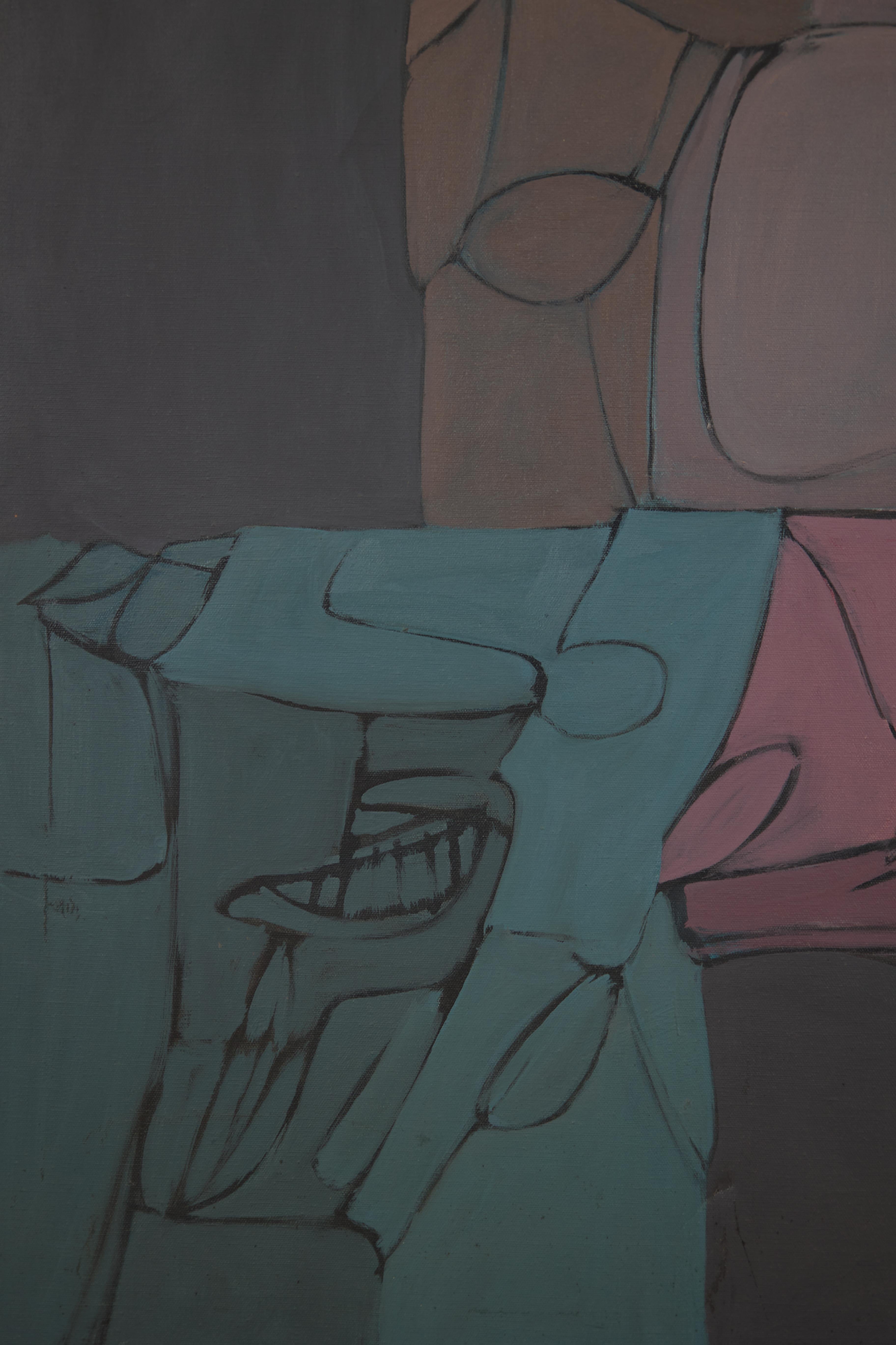 Richard Andres (American, 1927–2013)
The Grey Wall, c. 1962
oil on canvas
54 x 48 inches

In original condition with slightly warped stretcher and top of frame is missing, which can be repaired. 

Richard Andres was born in Buffalo, New York in