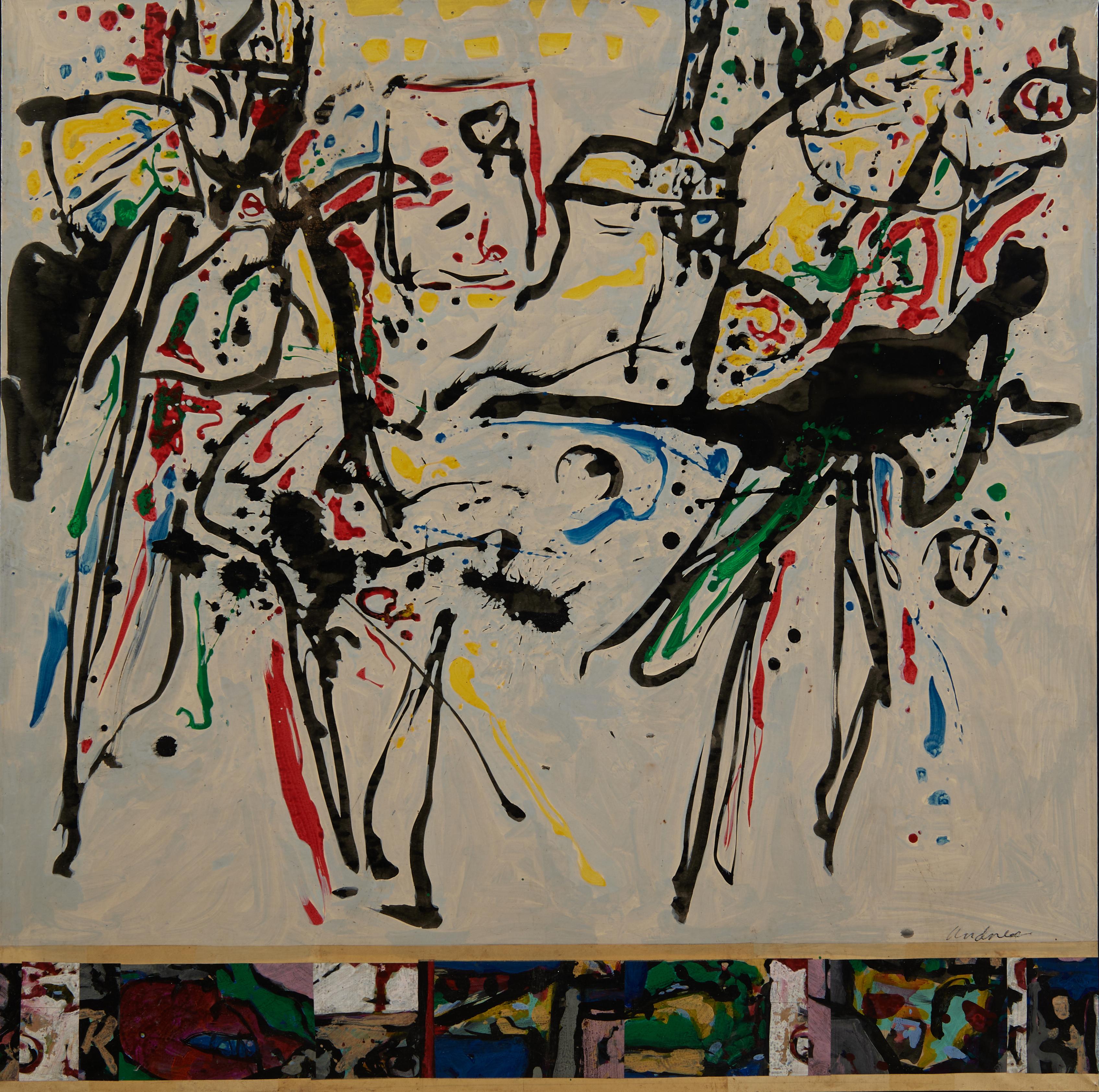 Figurative Painting de Richard Andres - El Rey, pintura expresionista abstracta del artista de la Escuela de Cleveland