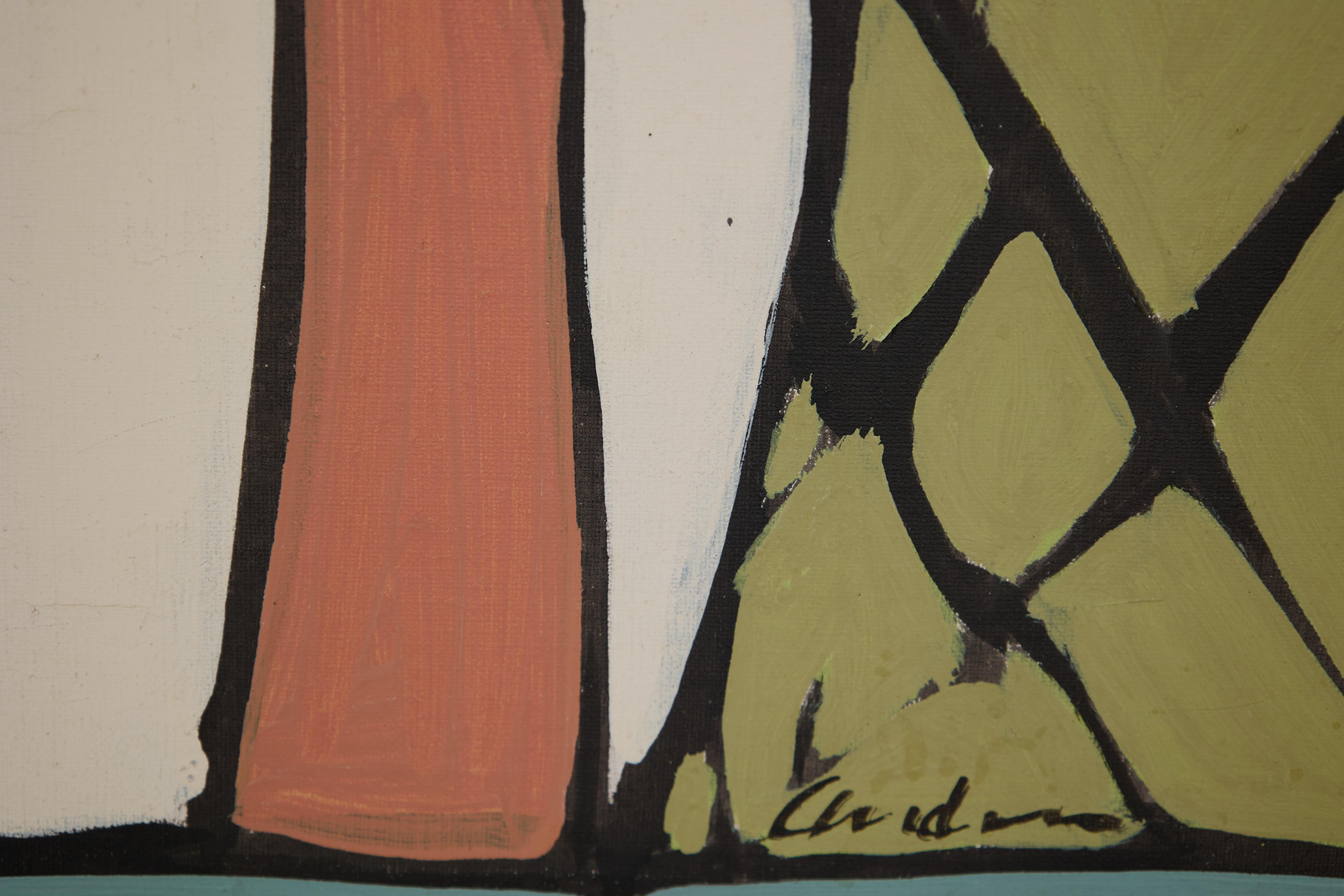 The New Plans, Large Abstract Expressionist Mid Century Colorful Painting For Sale 1