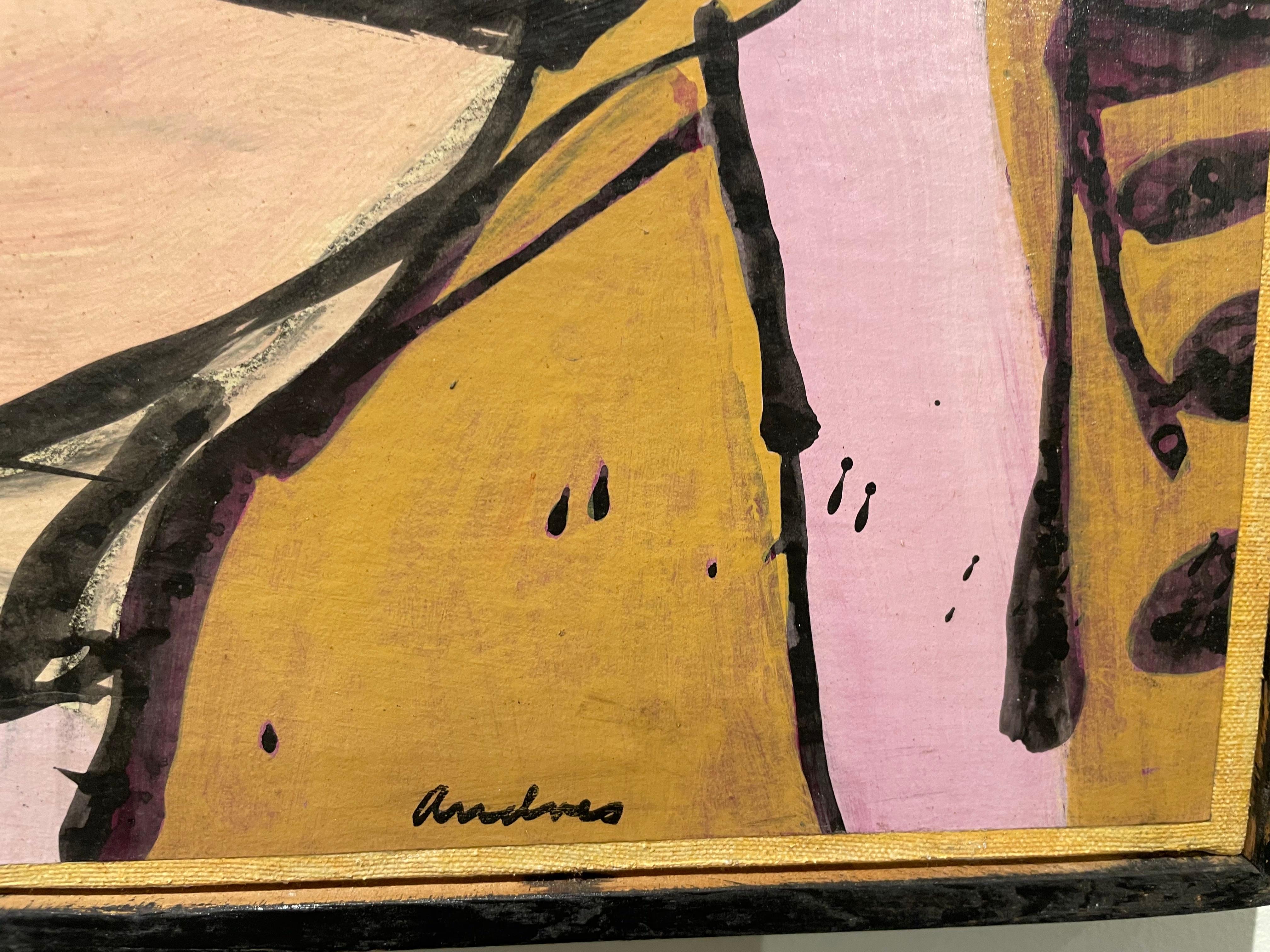 20th century abstract expressionist oil painting by Cleveland School artist For Sale 8
