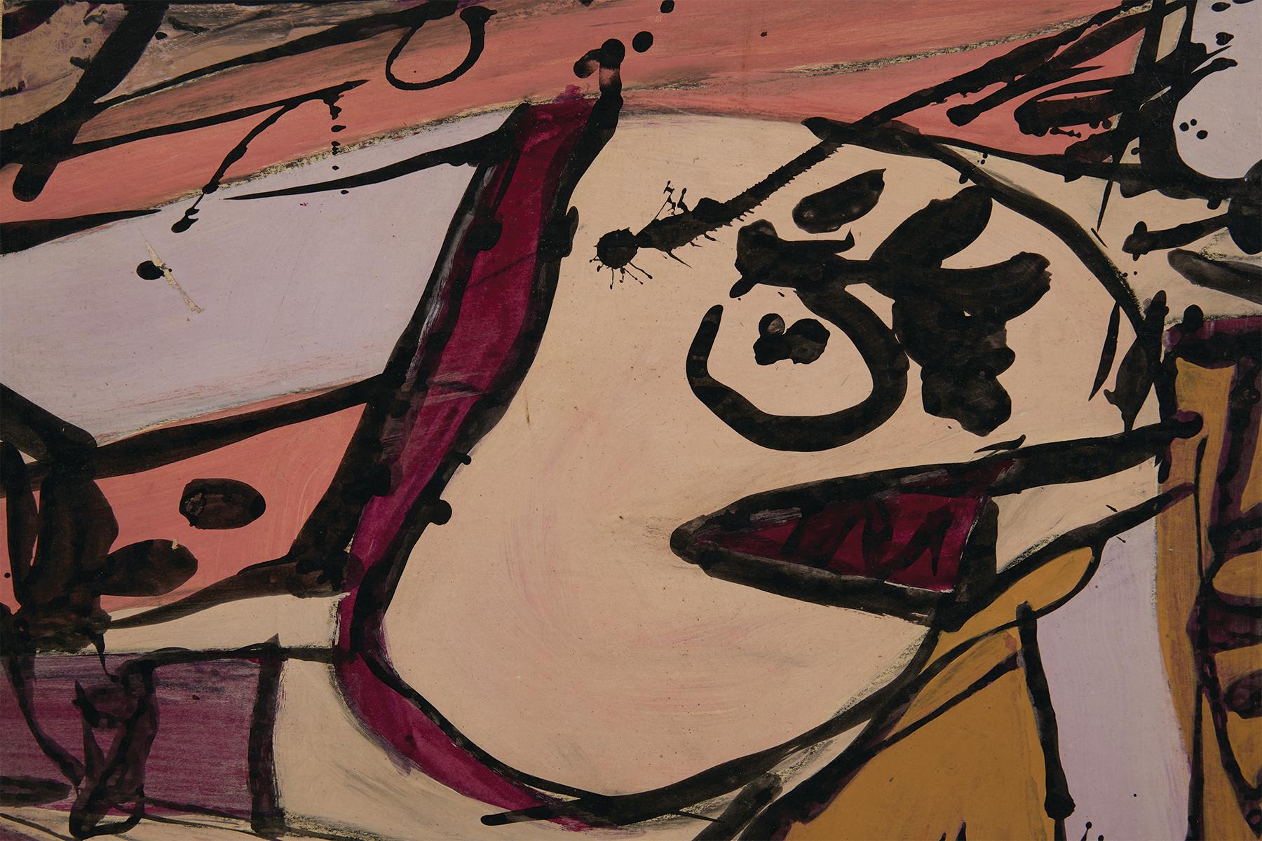 Abstraktes expressionistisches Ölgemälde ohne Titel des Künstlers der Cleveland School – Painting von Richard Andres
