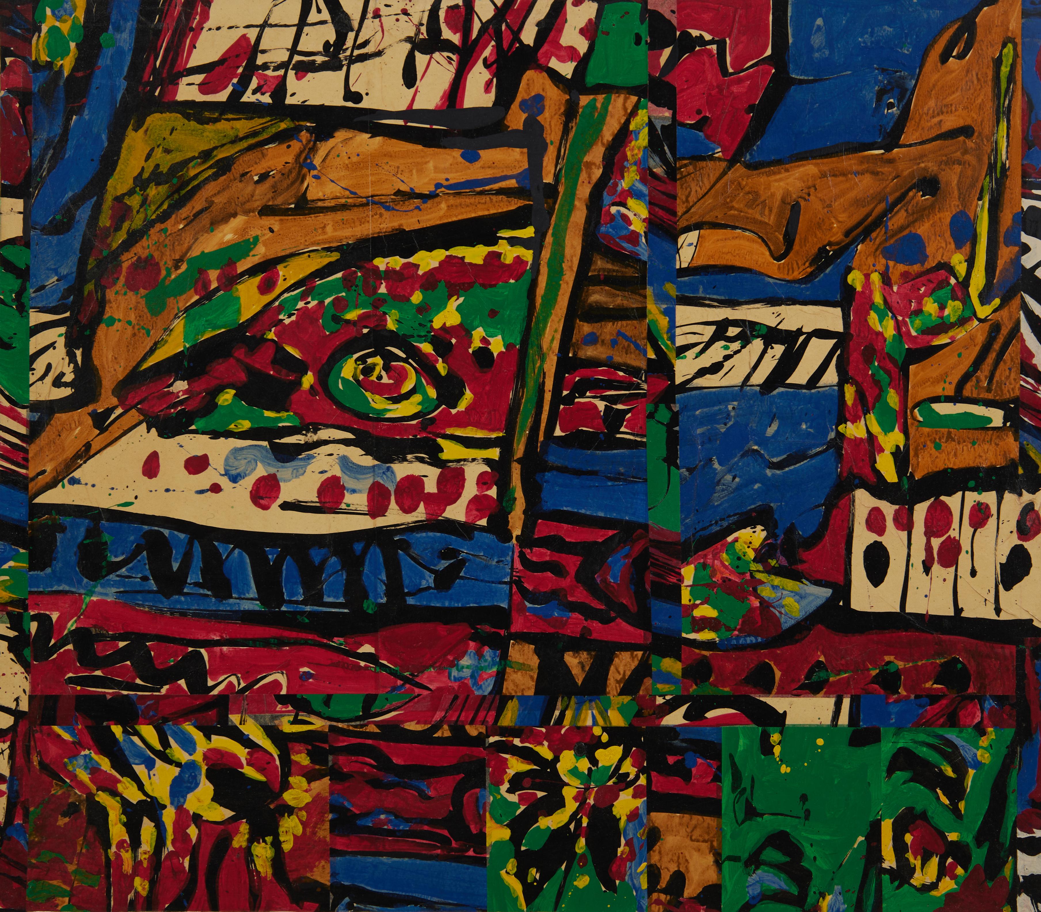 Abstraktes expressionistisches Ölgemälde ohne Titel des Künstlers der Cleveland School – Painting von Richard Andres