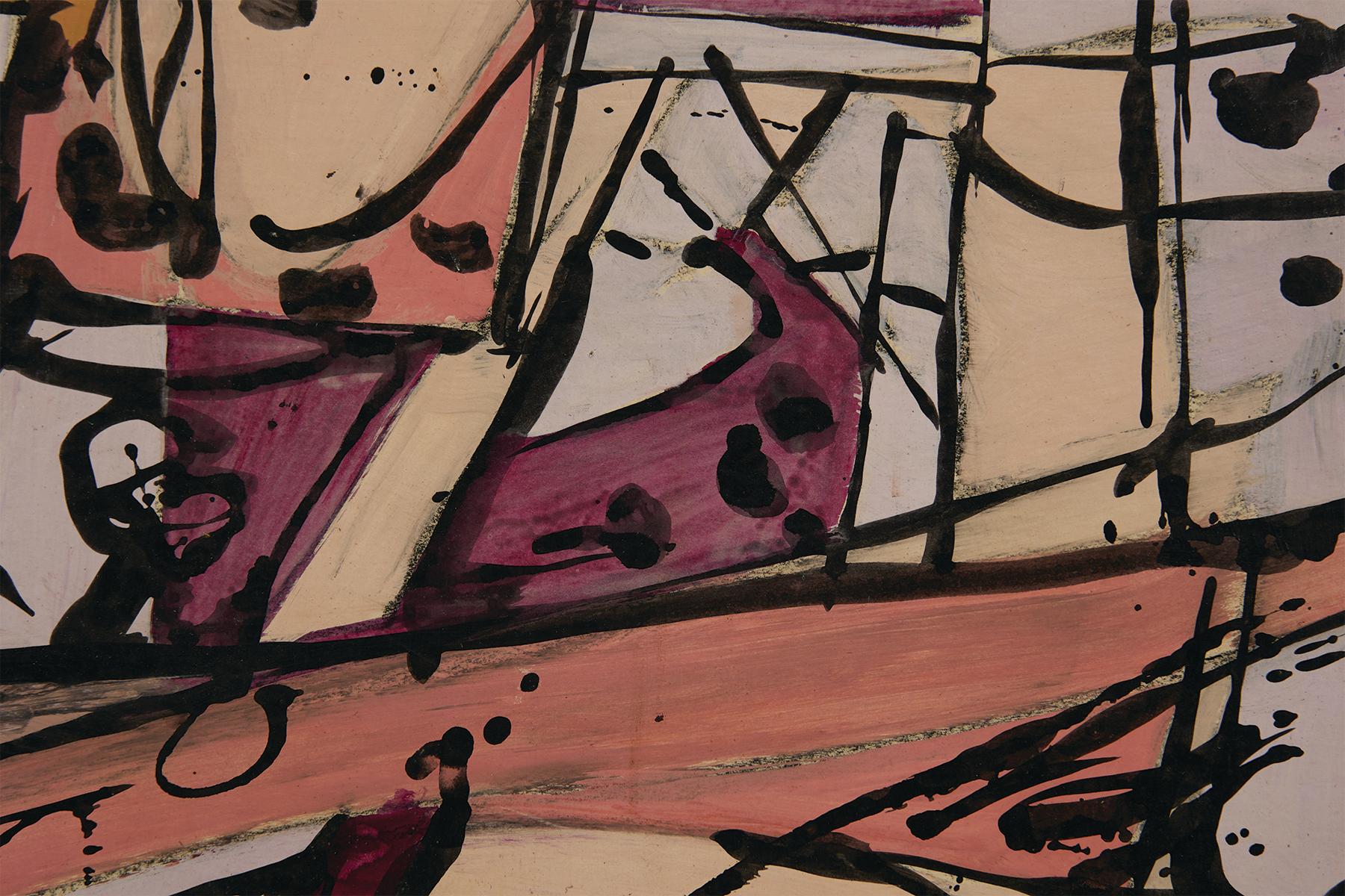 Abstraktes expressionistisches Ölgemälde ohne Titel des Künstlers der Cleveland School (Abstrakter Expressionismus), Painting, von Richard Andres