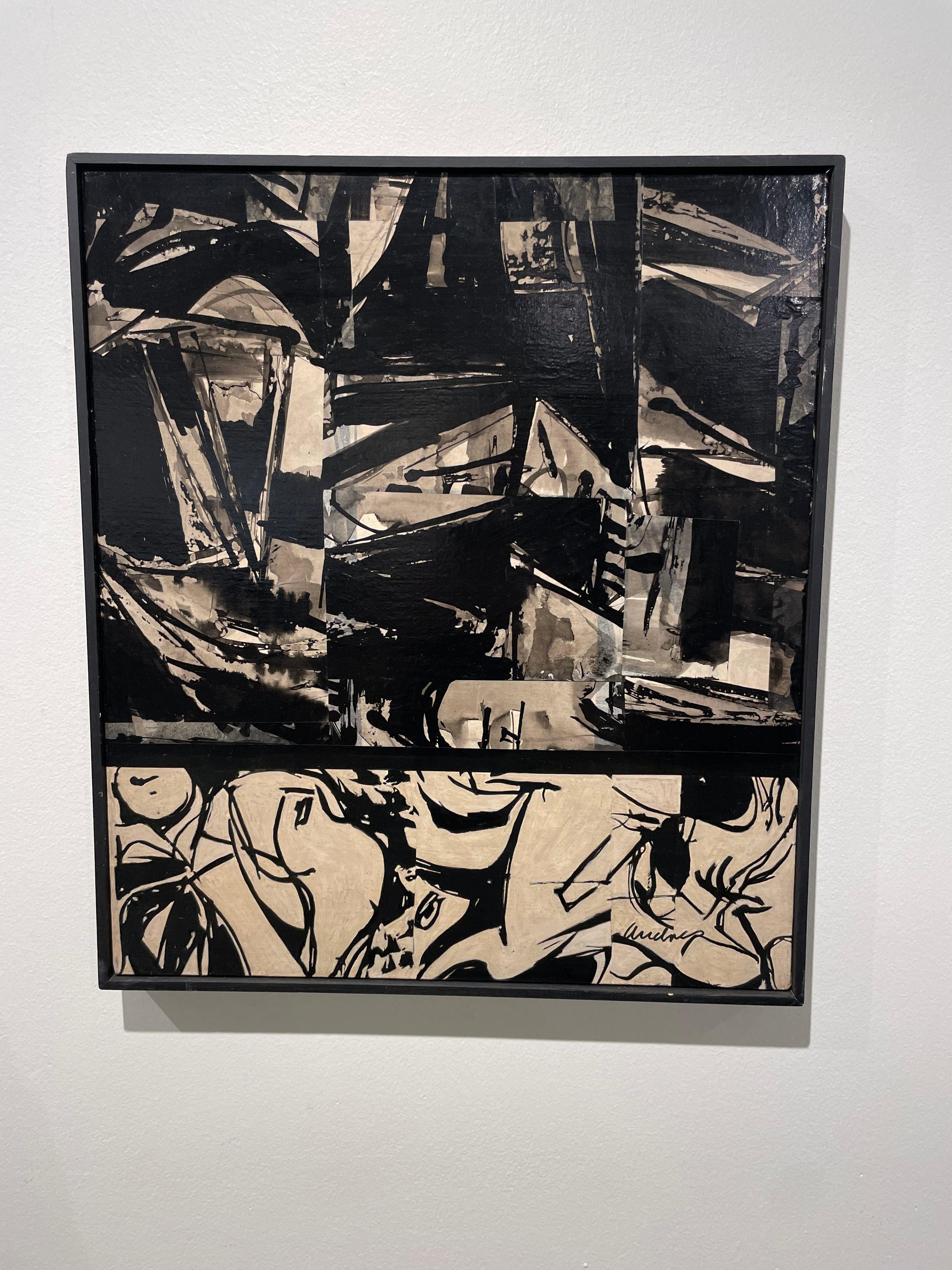 Richard Andre
Amerikaner, 1927-2013
Ohne Titel, ca. 1984
Acryl und Tinte auf Papier auf Leinwand aufgezogen
signiert unten rechts
19 x 16 Zoll

Richard Andres wurde 1927 in Buffalo, New York, geboren. Als Absolvent des Cleveland Institute of Art im