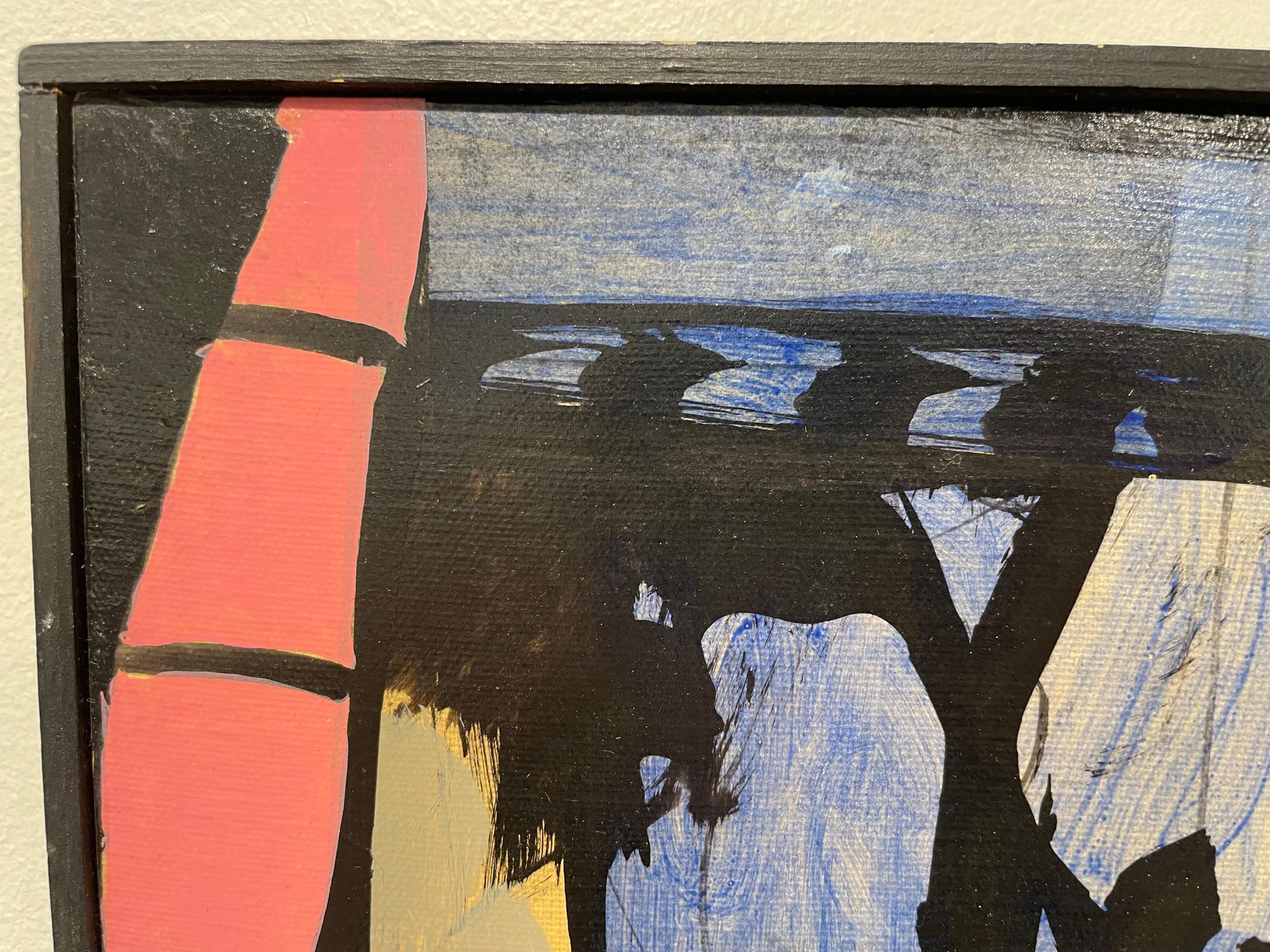 20th century abstract expressionist oil painting by Cleveland School artist For Sale 1
