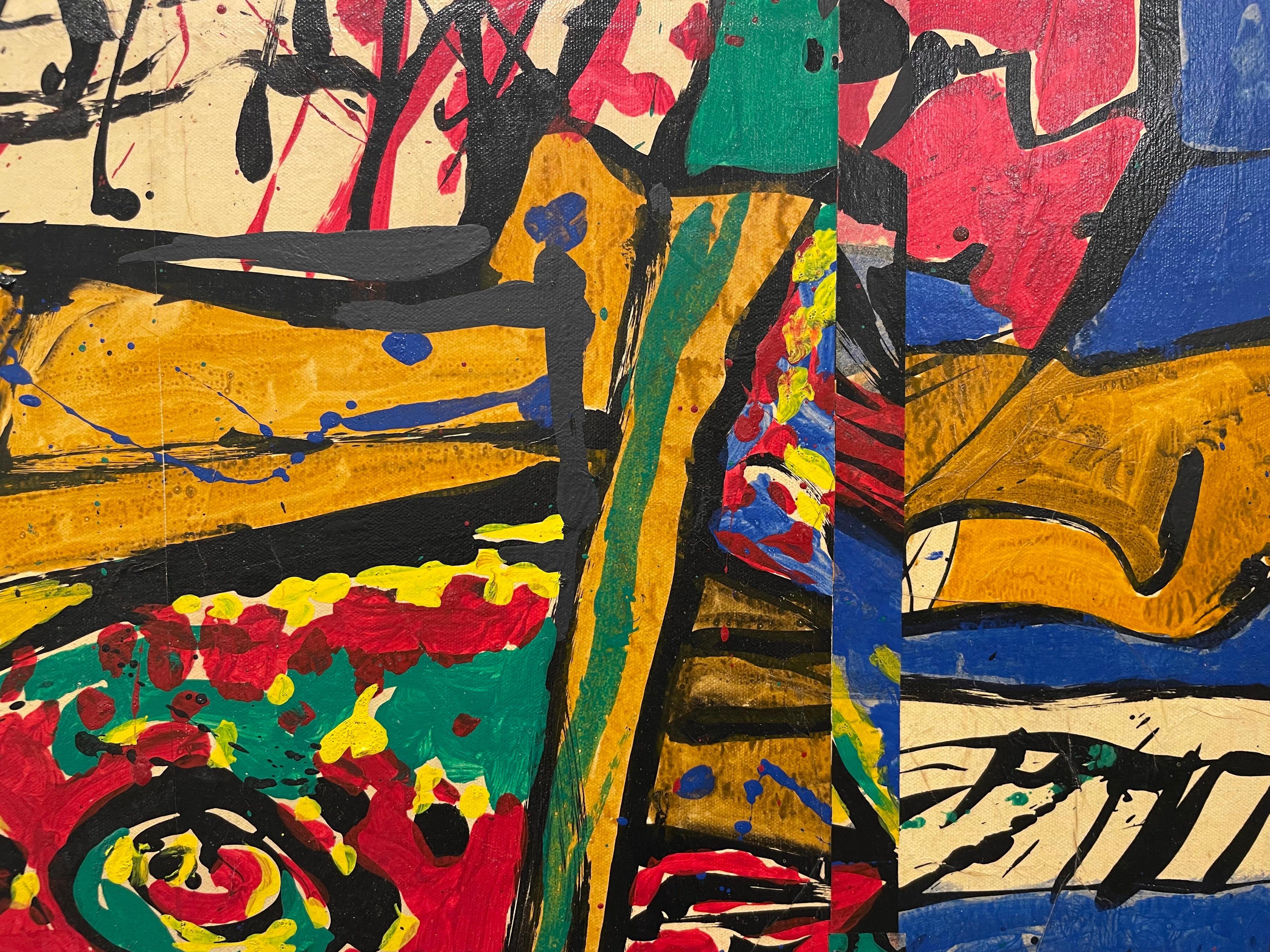 Abstraktes expressionistisches Ölgemälde ohne Titel des Künstlers der Cleveland School im Angebot 1