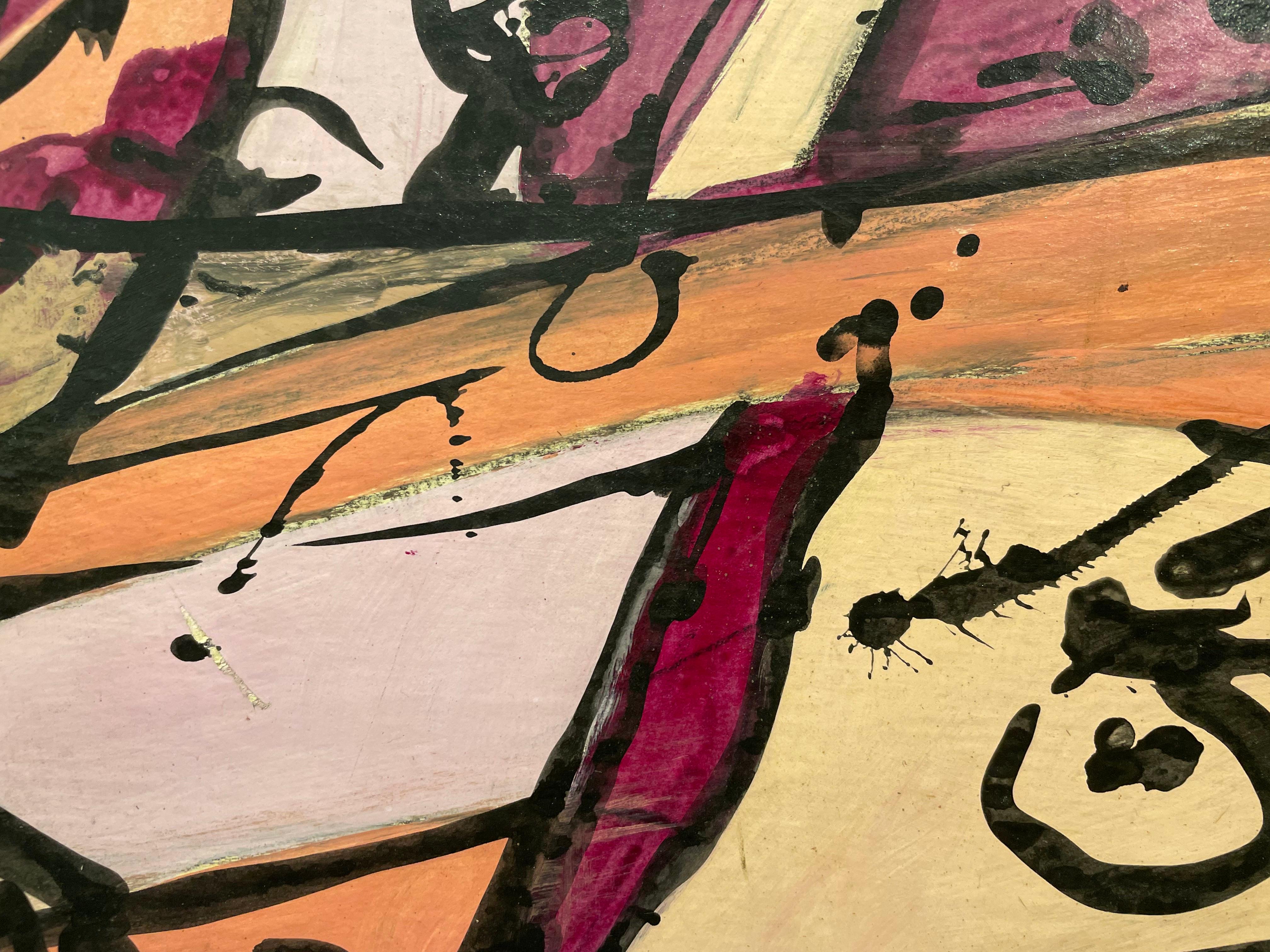 20th century abstract expressionist oil painting by Cleveland School artist For Sale 3