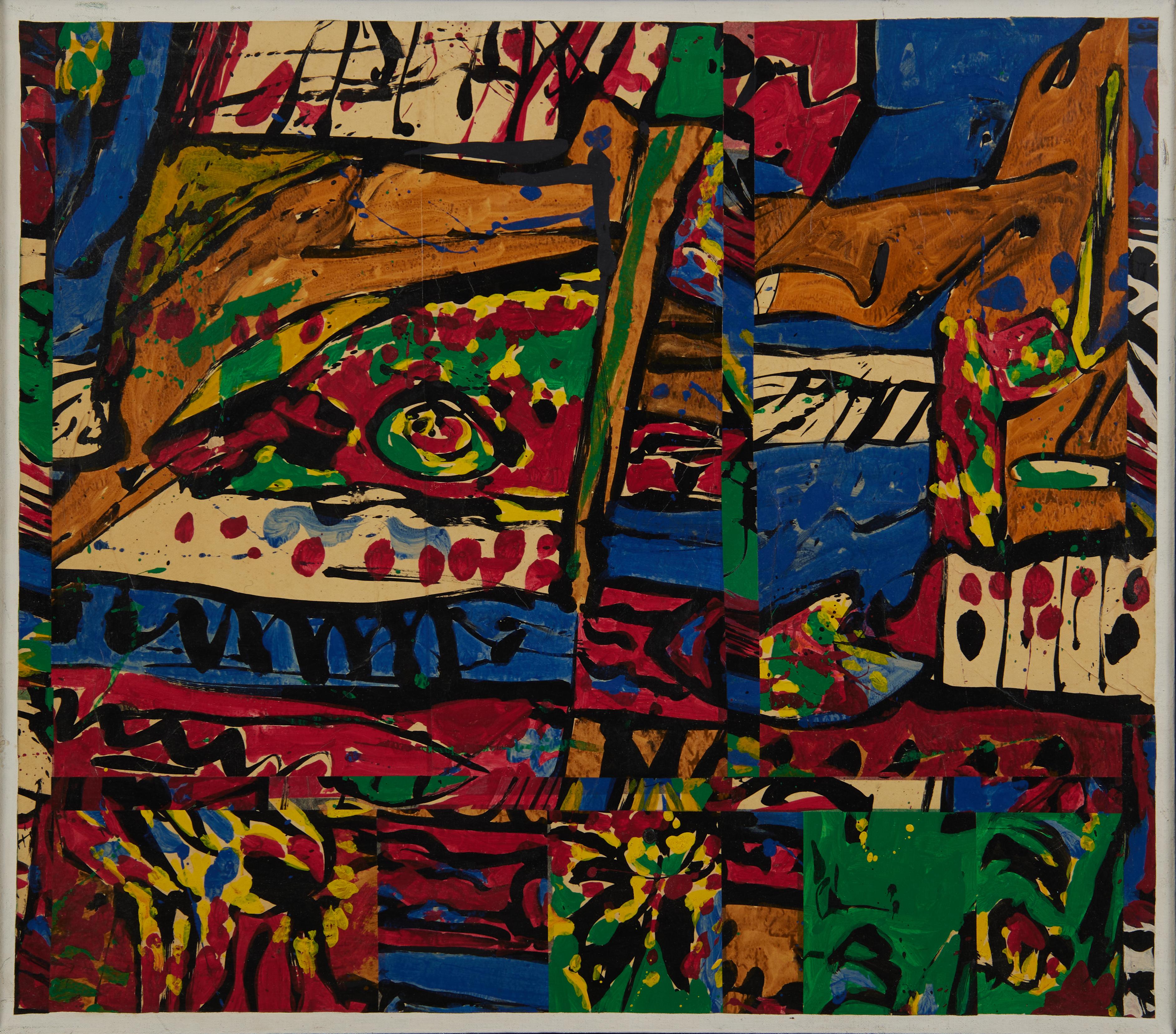 Richard Andres Abstract Painting – Abstraktes expressionistisches Ölgemälde ohne Titel des Künstlers der Cleveland School