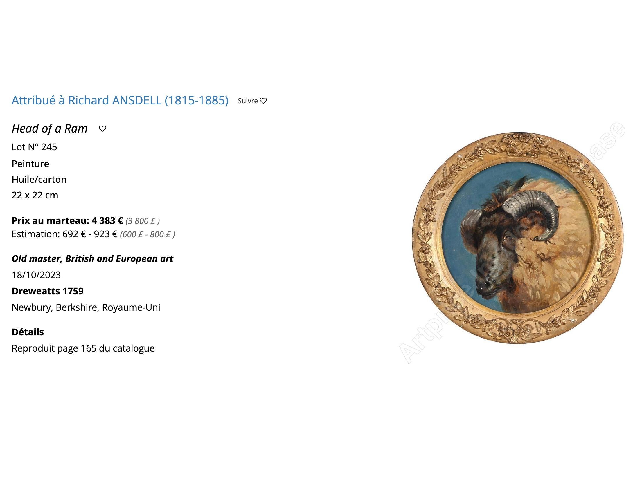Cani da caccia e un cervo, dipinto a olio britannico Richard ANSDELL 19° sec.

Descrizione

Titolo: Fine della corsa
Materiali: olio su tela
Firma: non firmata
Provenienza: collezione privata UK
Dimensioni tela:  41 cm x 57 cm
Dimensioni della