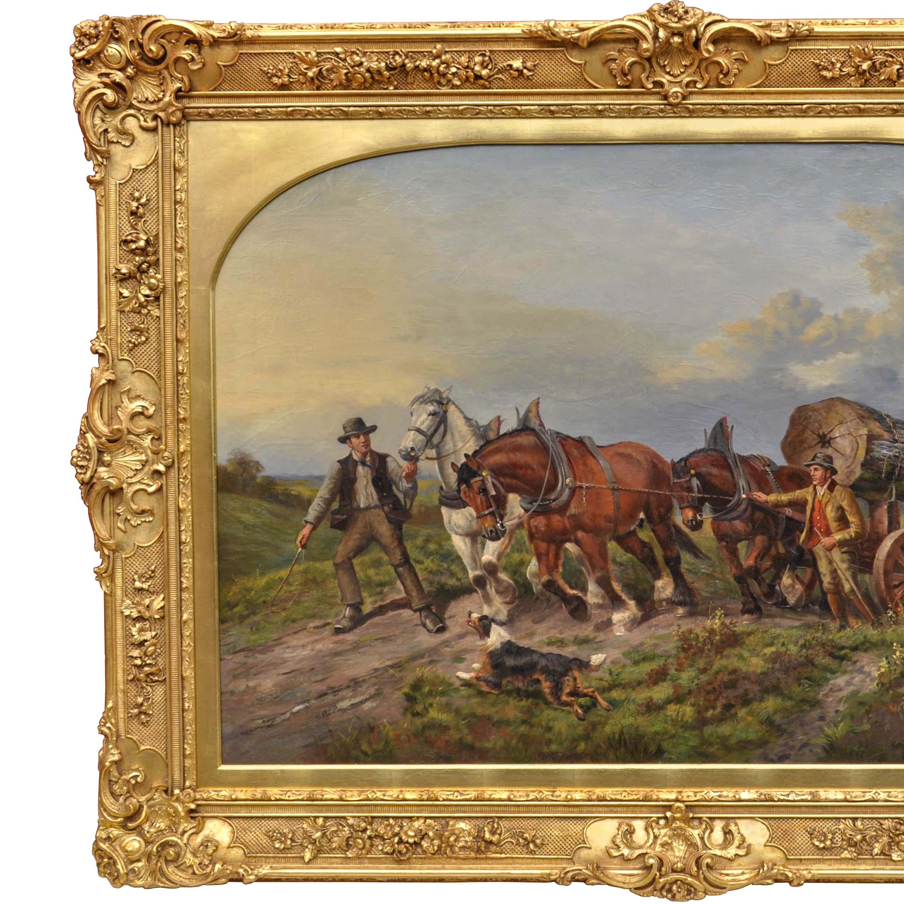Monumental Antique Painting Scottish Highland Landscape Richard Ansdell 1871 2