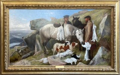 Oil Painting by Richard Ansdell RA Scottish Shooting Scene 1869