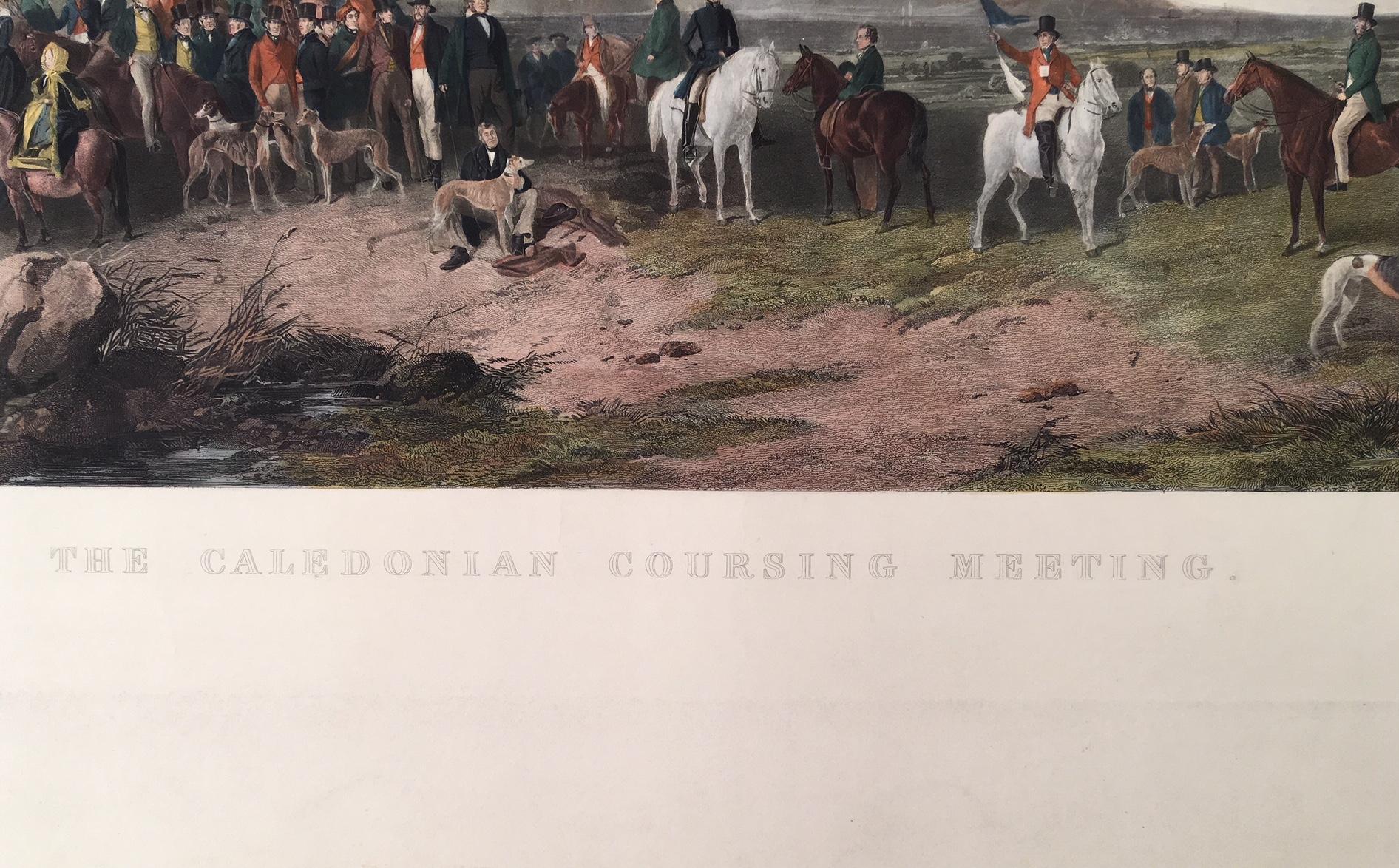 The Caledonian Coursing Meeting near Castle Androssan , Scotland - Print by Richard Ansdell