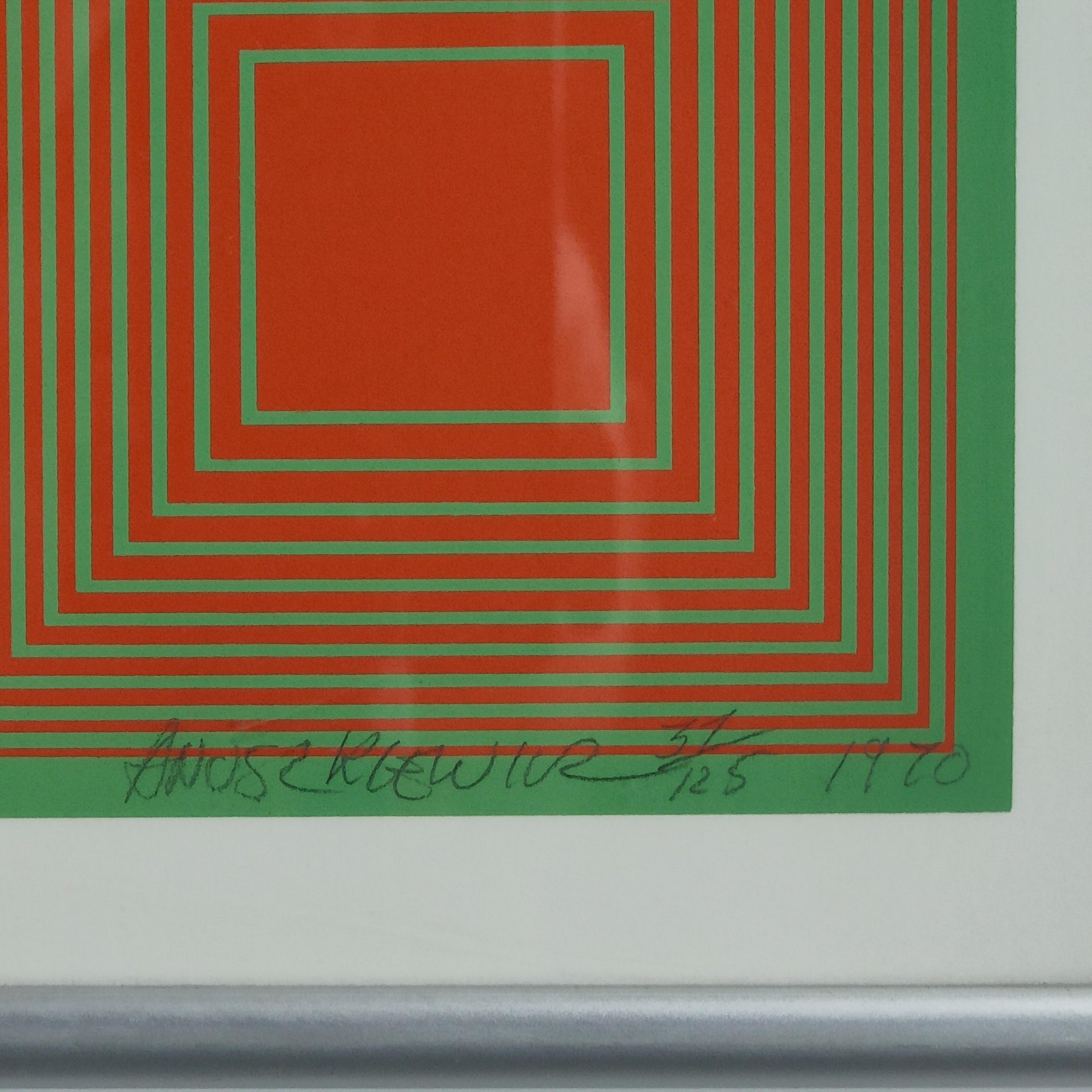 American Richard Anuszkiewicz Double and Spectral Squares Op Art