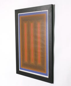 Richard Anuszkiewicz Litografía 32" x 24" Arte abstracto moderno de mediados de siglo