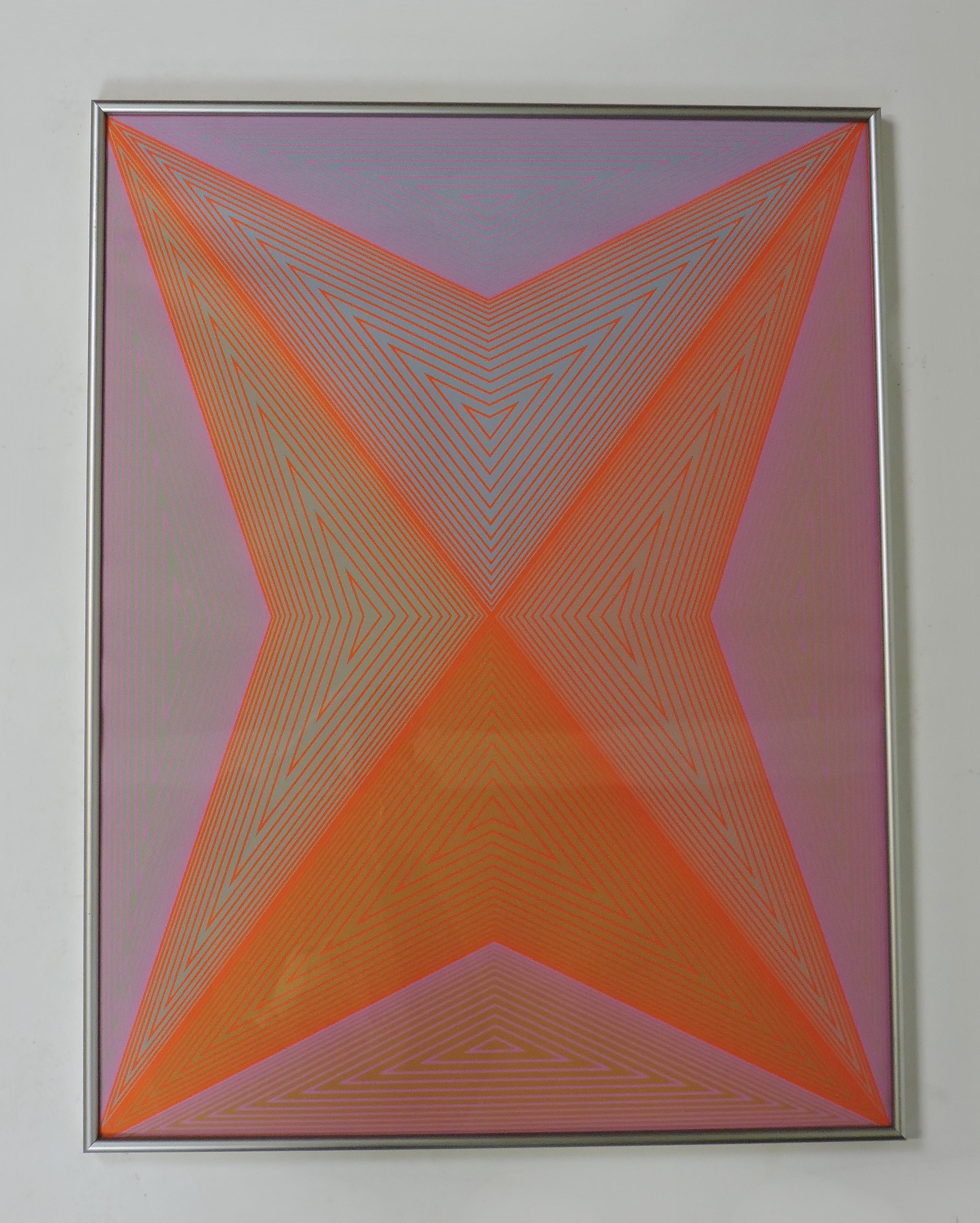 Paper Richard Anuszkiewicz Op Art Abstract Inward Eye Serigraph, Eternity