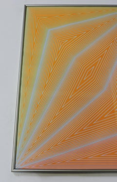Richard Anuszkiewicz Op Art Abstract Inward Eye Serigraph, the Eye Sees More