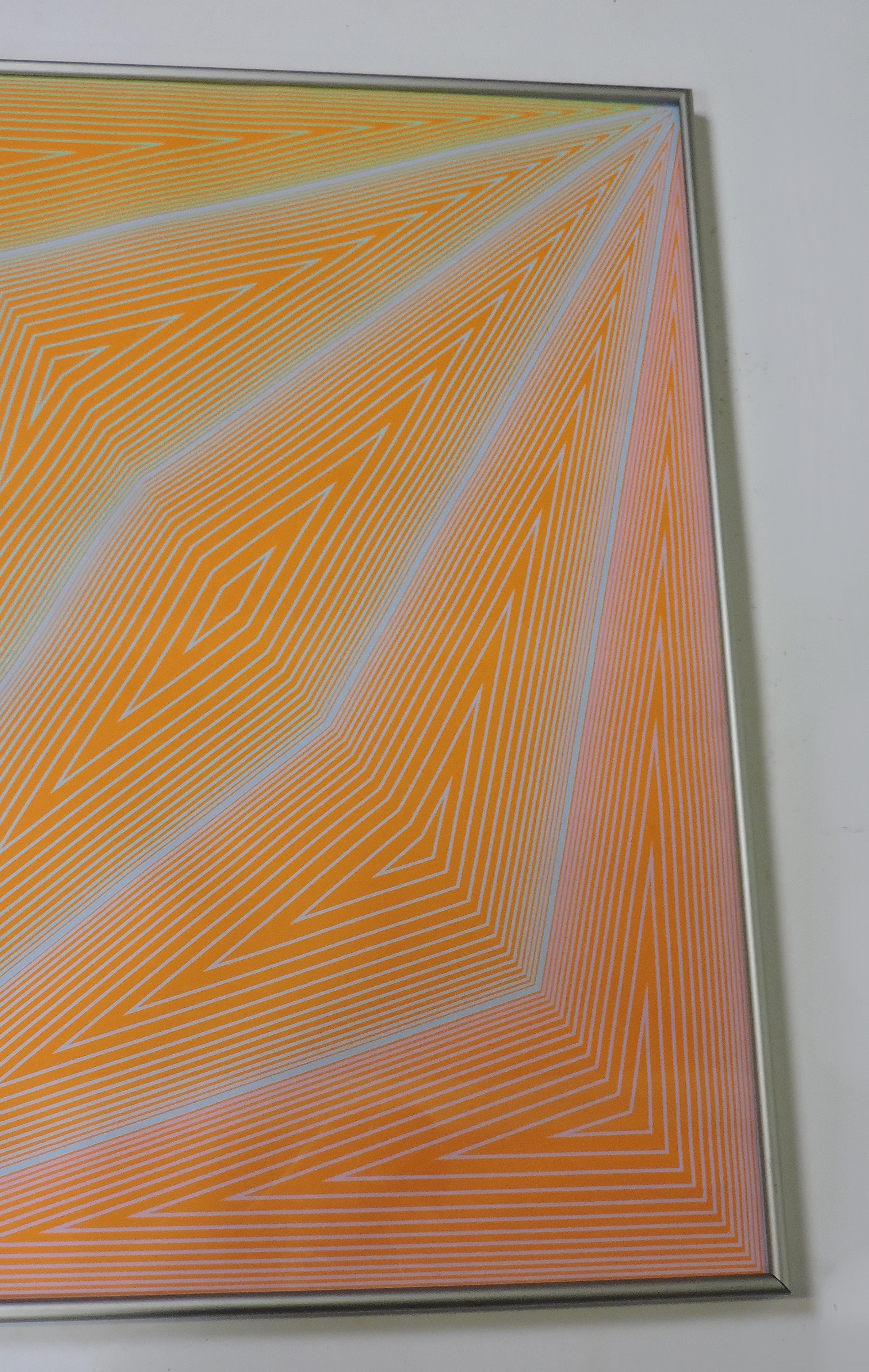 Mid-Century Modern Richard Anuszkiewicz Op Art Abstract Inward Eye Serigraph, the Eye Sees More