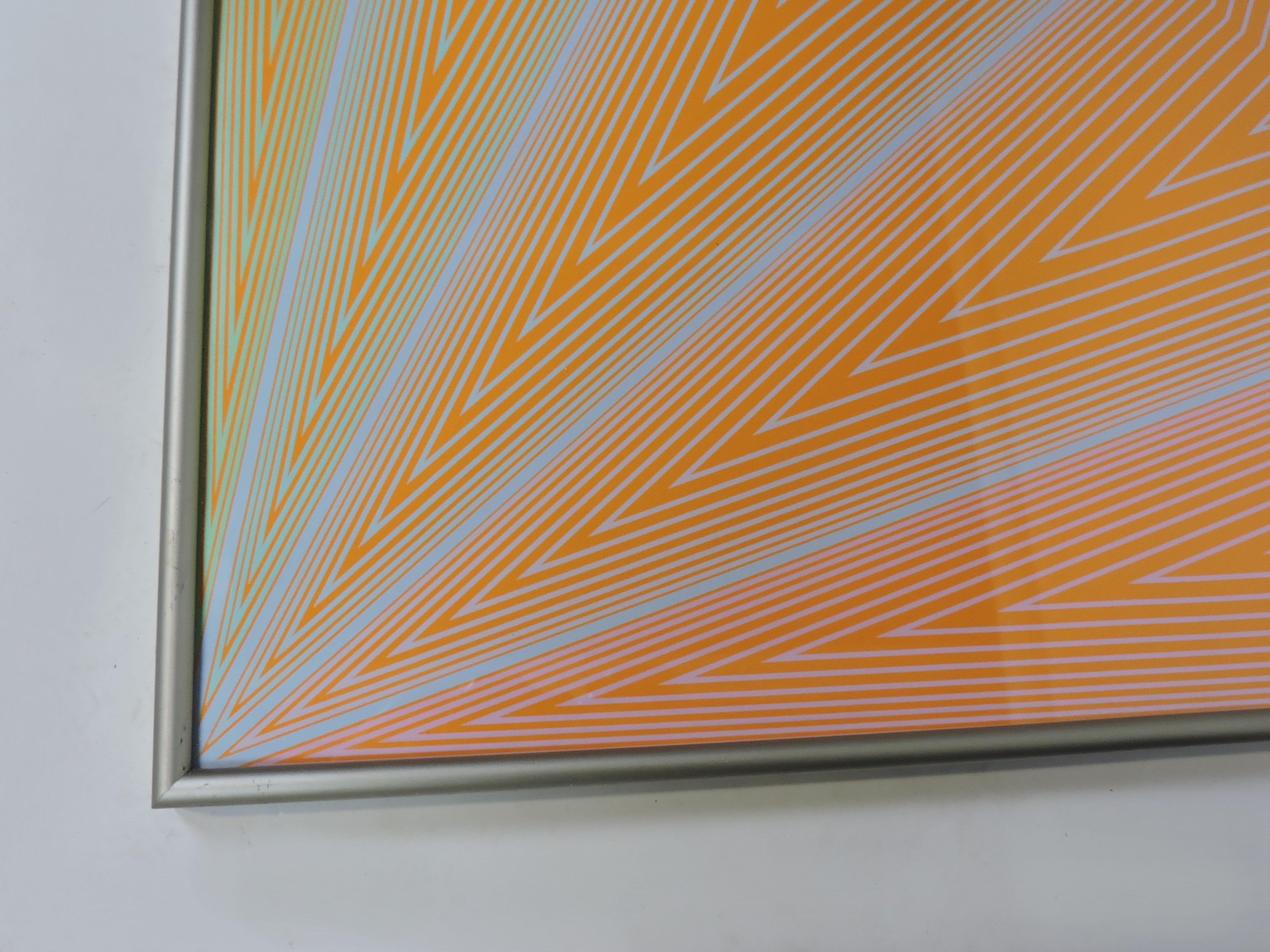 Late 20th Century Richard Anuszkiewicz Op Art Abstract Inward Eye Serigraph, the Eye Sees More