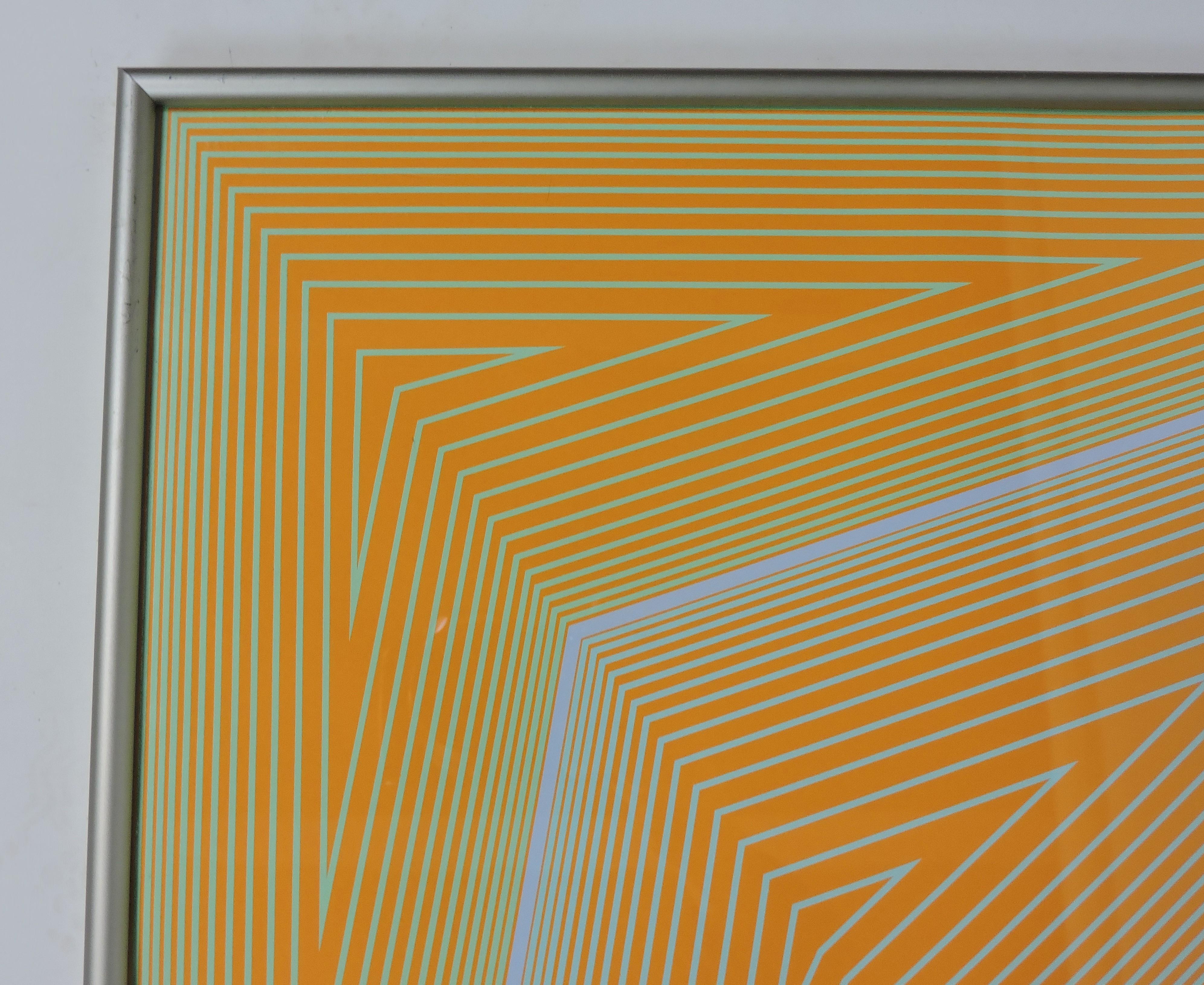 Paper Richard Anuszkiewicz Op Art Abstract Inward Eye Serigraph, the Eye Sees More