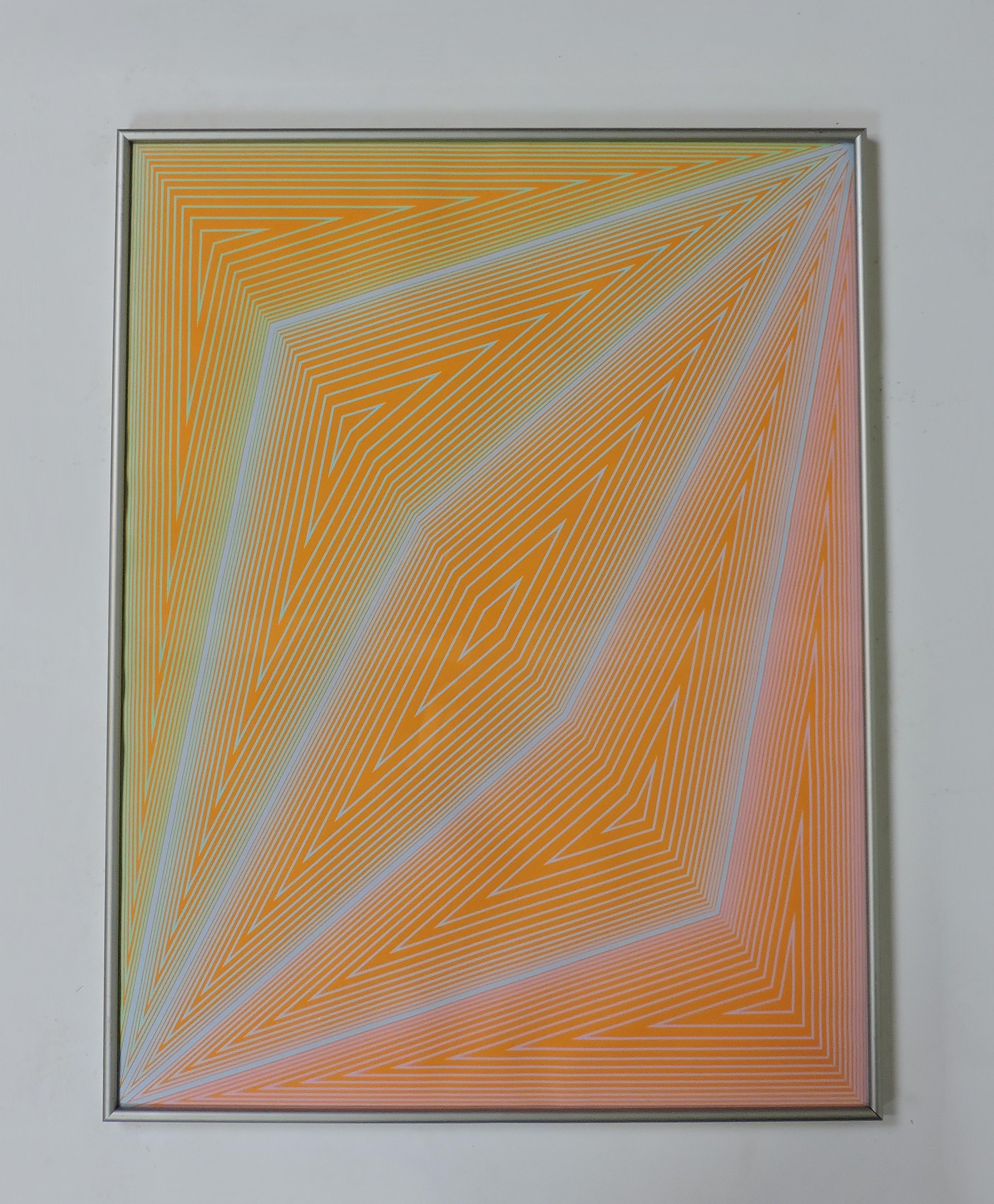 Richard Anuszkiewicz Op Art Abstract Inward Eye Serigraph, the Eye Sees More 2
