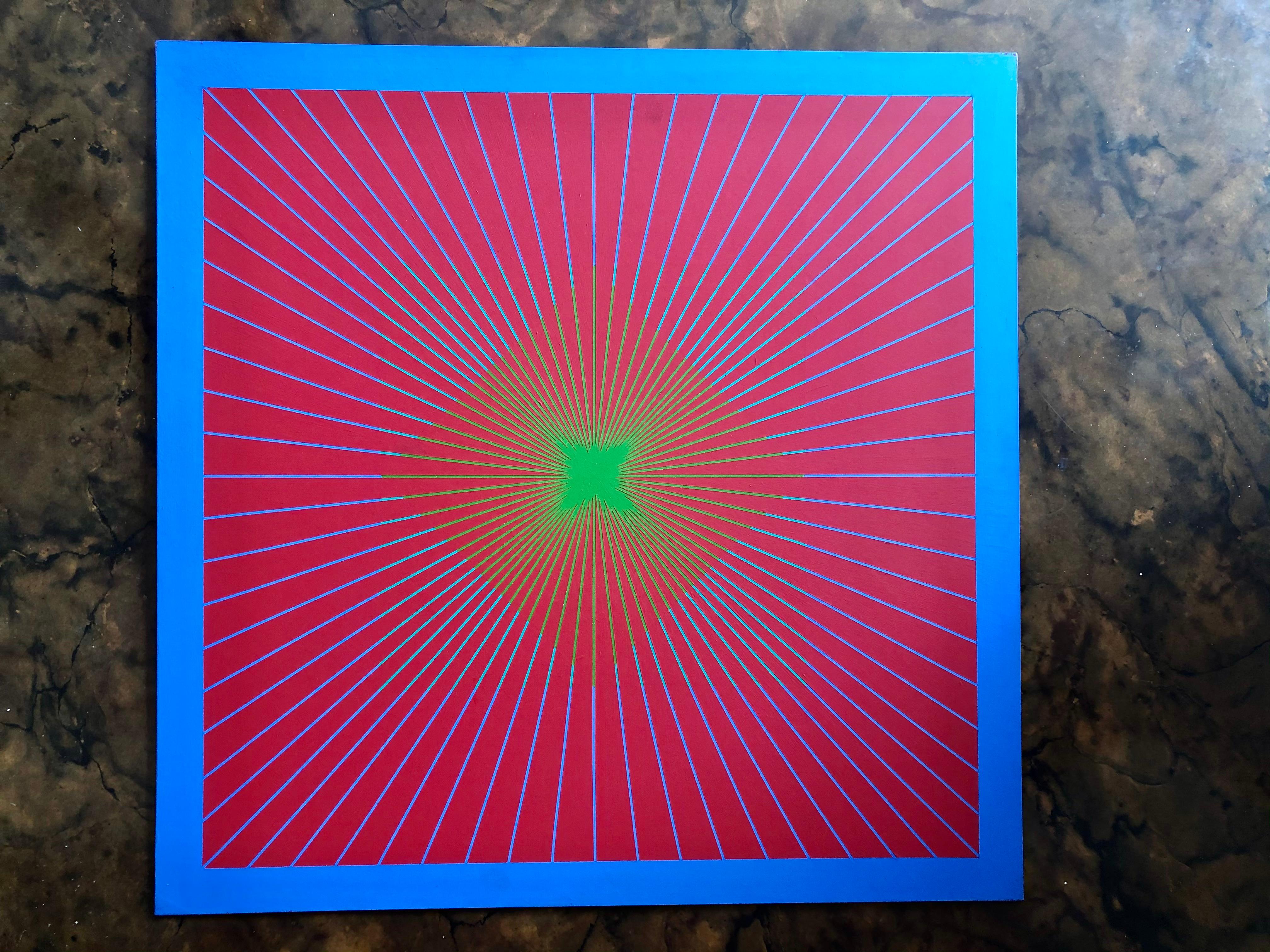 Richard Anuszkiewicz 1963 Originalgemälde im Angebot 2