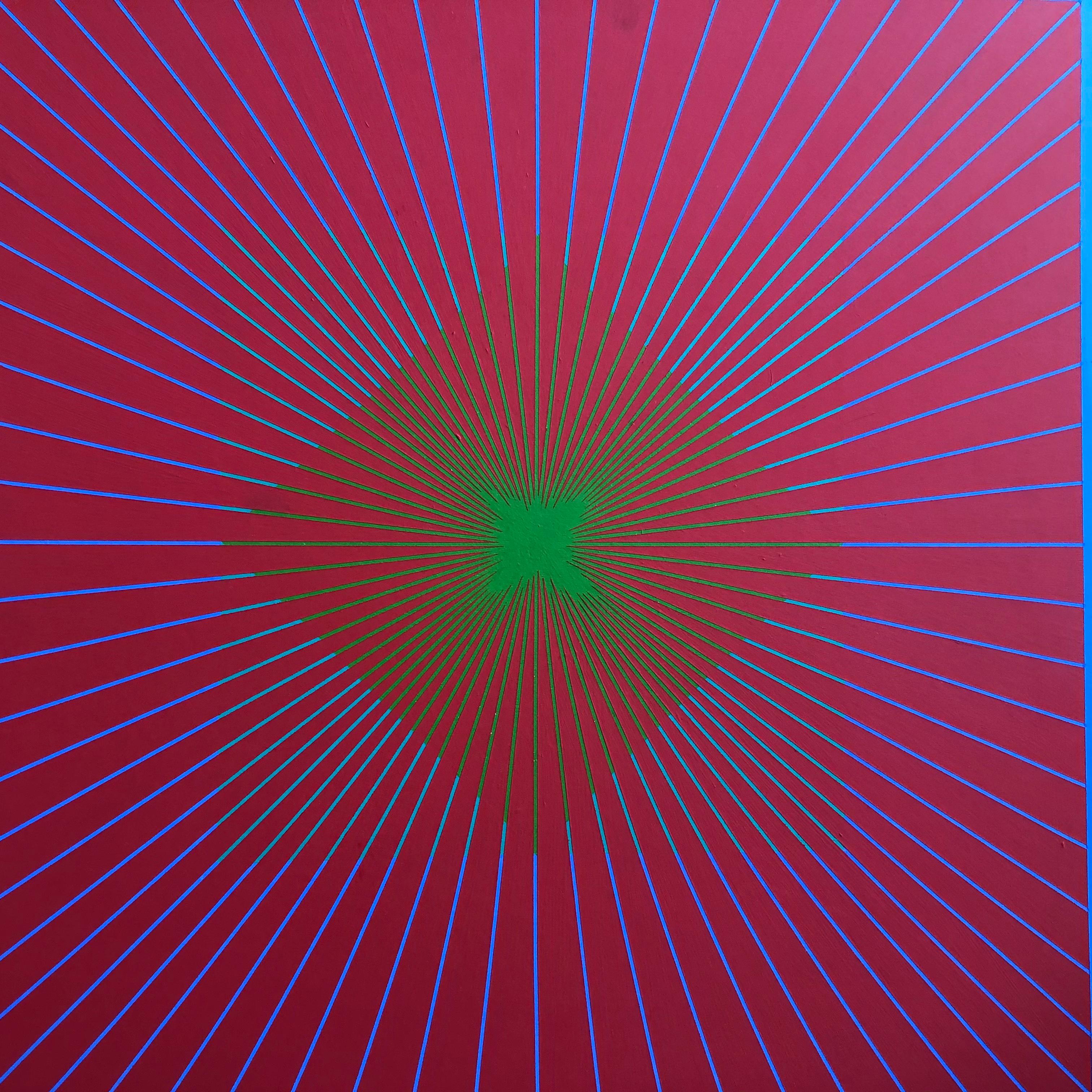 Richard Anuszkiewicz: 1930-2020. Very important and well listed American artist. He has auction results as high as $250,000. He was the leader of what would be called OP Art short for optical art. He was concerned with the optical changes when