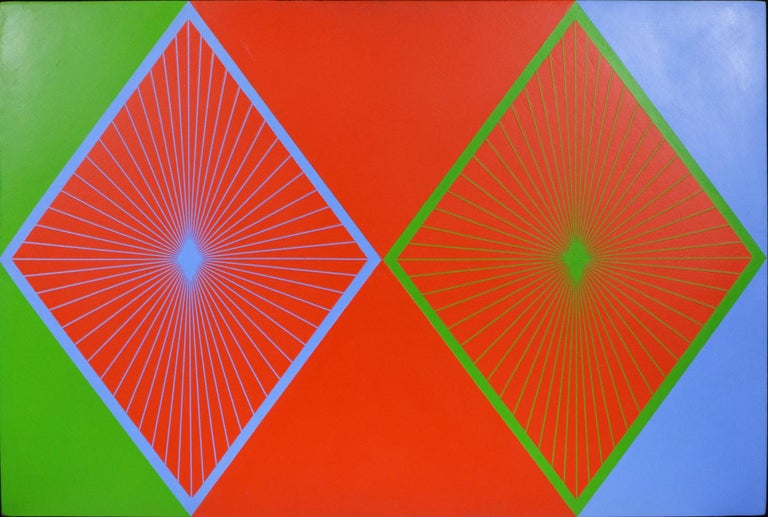 Richard Anuszkiewicz, Of the Same Brilliance, painting on board, 1964 - Abstract Geometric Painting by Richard Anuszkiewicz