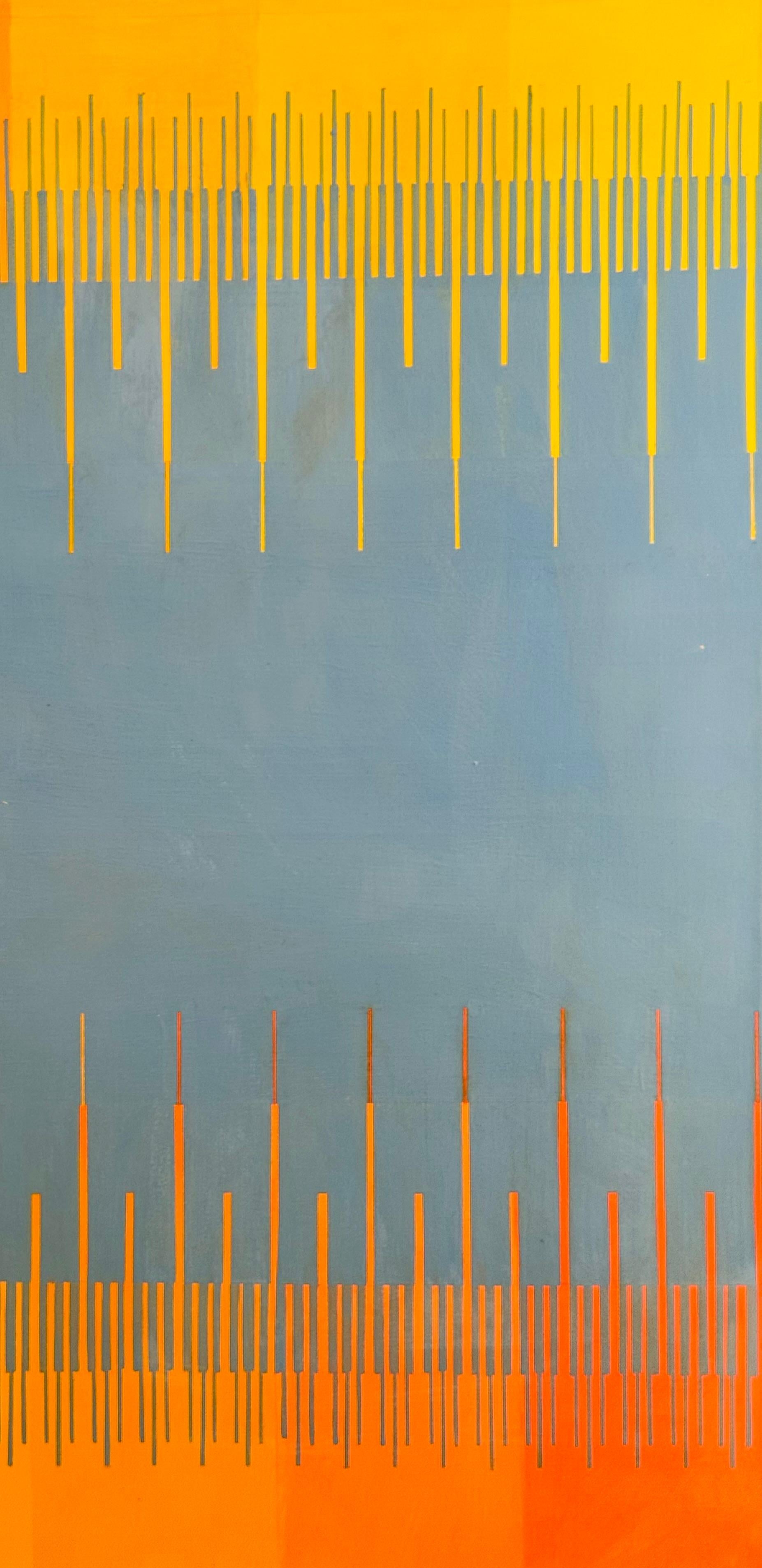Bleu tendre - Painting de Richard Anuszkiewicz