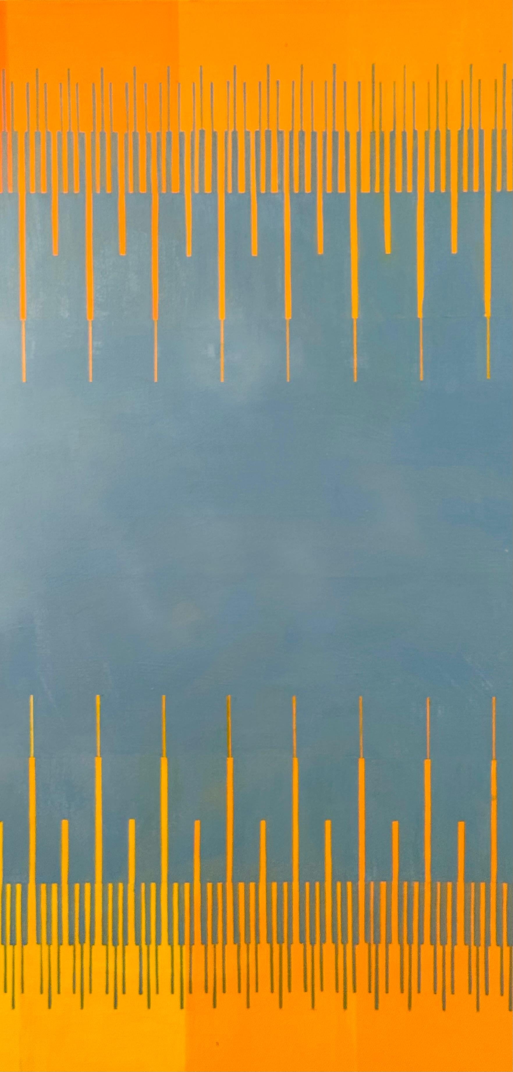 Bleu tendre - Op Art Painting par Richard Anuszkiewicz