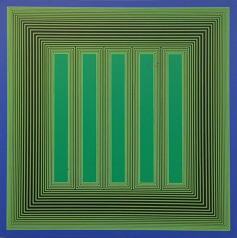 Richard Anuszkiewicz Abstract Painting - Temple of Emerald Green II