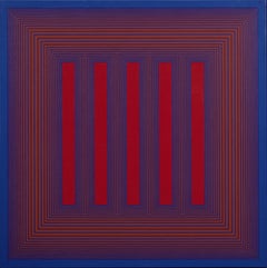 Tempio dei Rossi della Sera, 1983 Acrilico OpArt dell'artista della Scuola di Cleveland