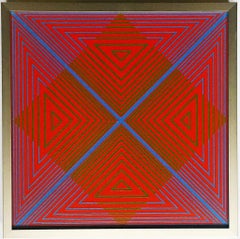 Retro Untitled 1960s Op Art Geometric Abstraction painting