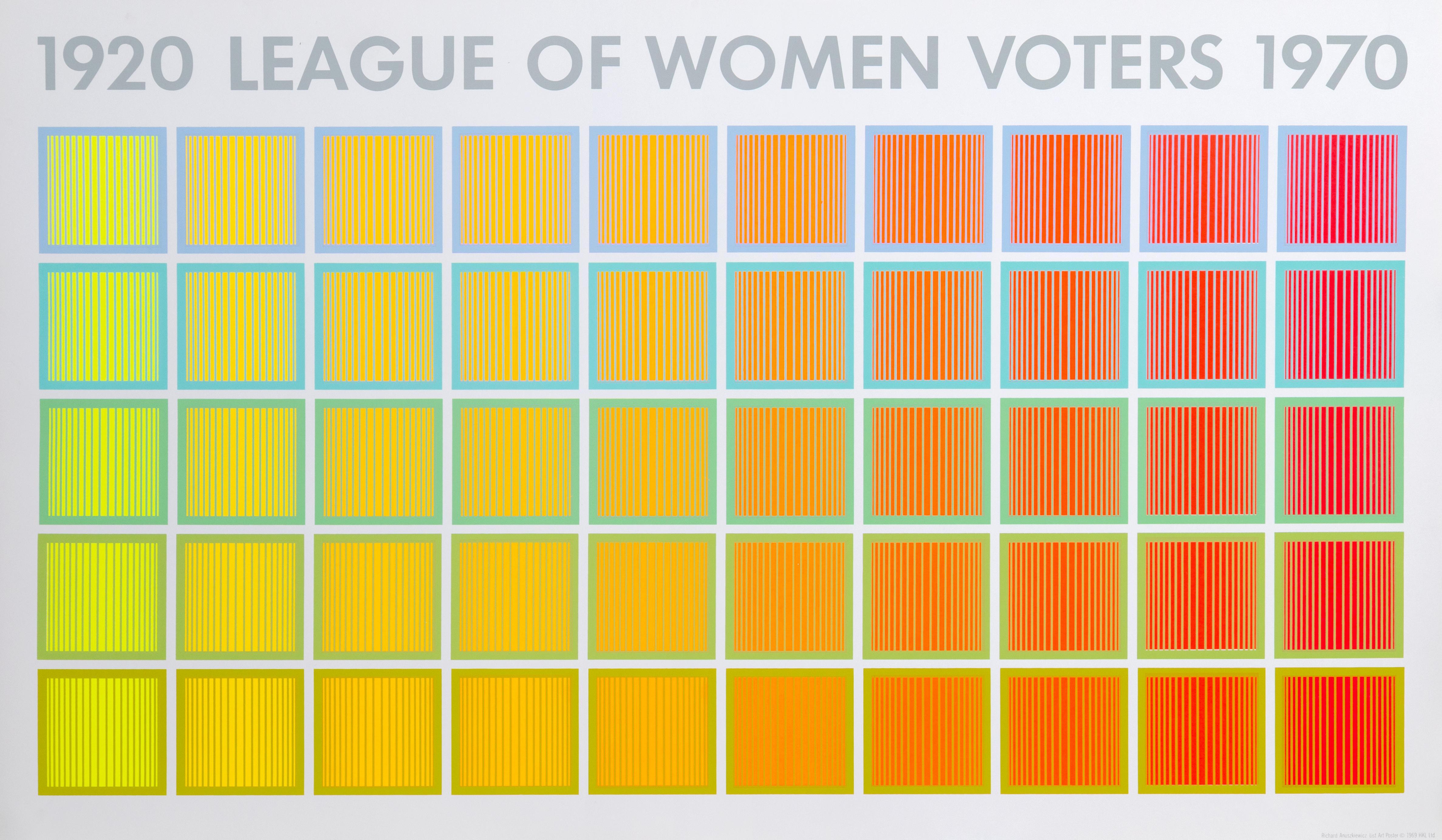 1920 League of Women Voters, Screenprint by Richard Anuszkiewicz For Sale 1
