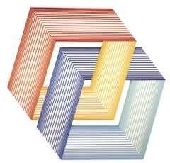 Marriage of Warm and Cool Lithograph, Signed, Contemporary, 1992