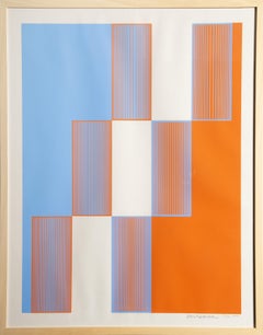 Celebrate New York, Abstract Geometric Screenprint by Richard Anuszkiewicz