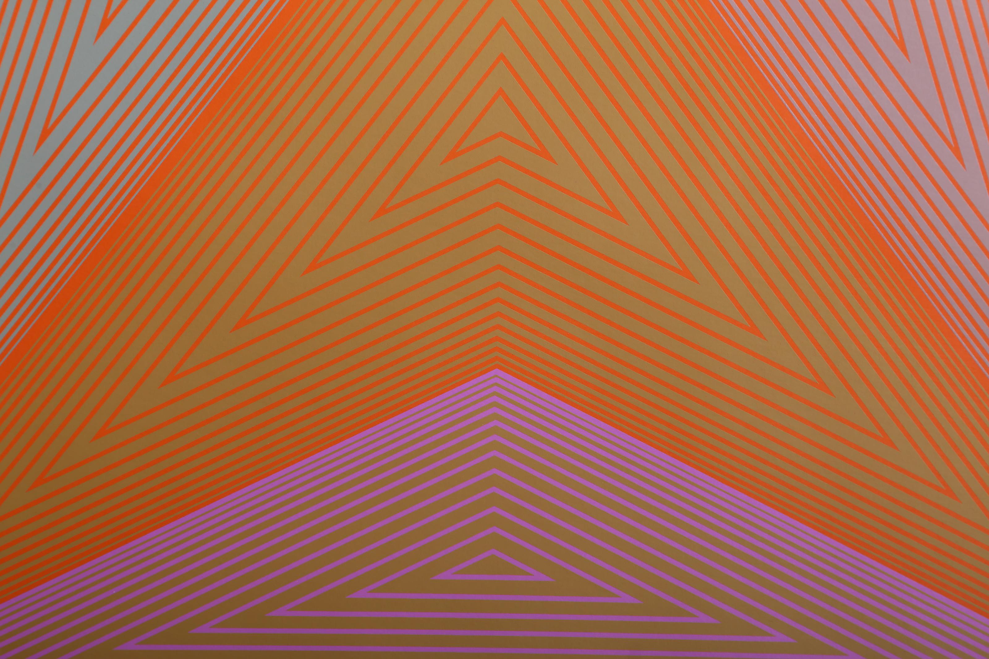 Inward Eye #6, Signed Geometric OP Art Screenprint by Richard Anuszkiewicz For Sale 1