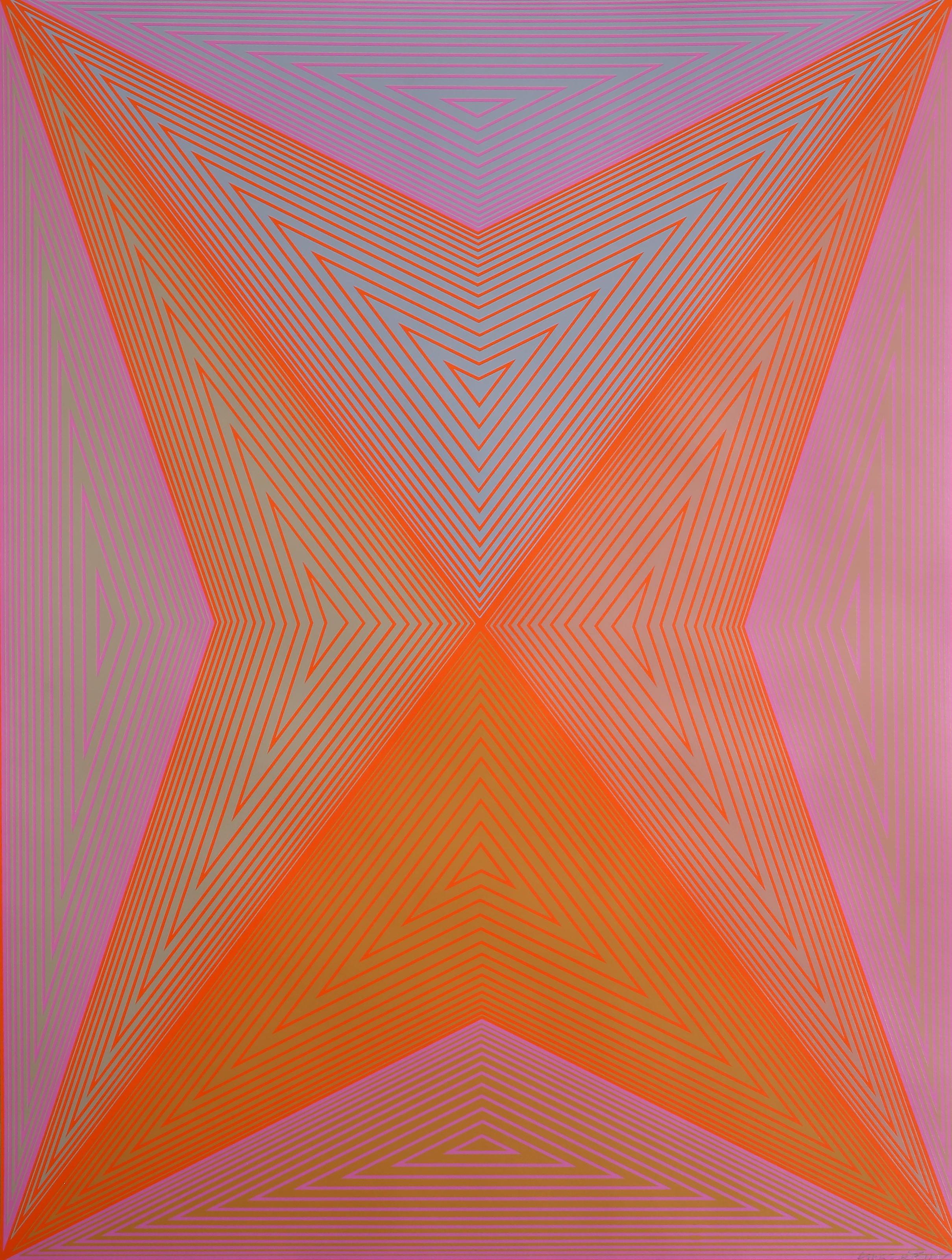 Richard Anuszkiewicz (American, 1930 - ) created the "Inward Eye" portfolio after a conversation with a friend who said that Anuszkiewcz's works reminded him of William Blake's work. There are many parallels between the artwork of Richard