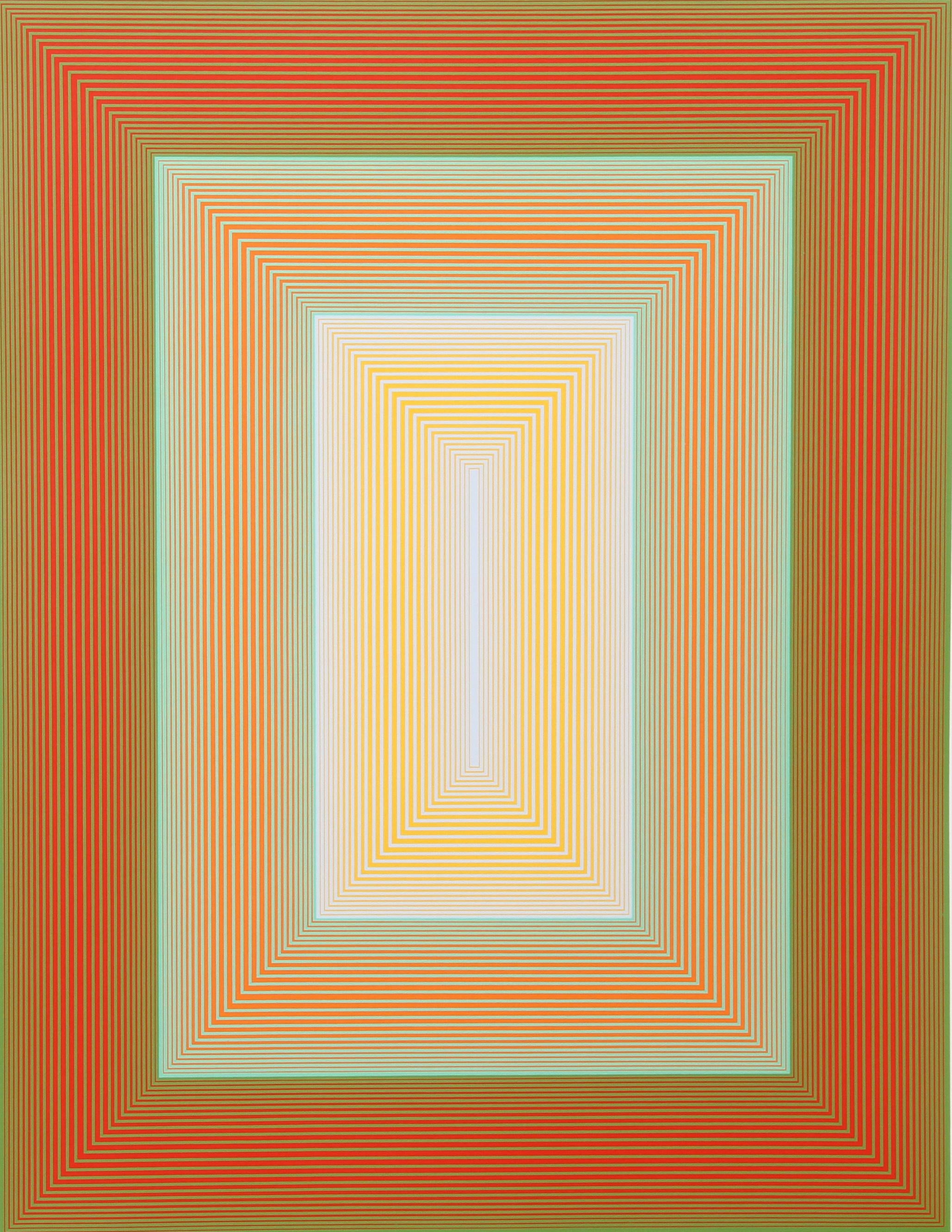 Richard Anuszkiewicz (américain, 1930 - ) a créé le portfolio "Inward Eye" à la suite d'une conversation avec un ami qui lui a dit que les œuvres d'Anuszkiewicz lui rappelaient celles de William Blake. Il existe de nombreux parallèles entre les