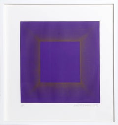 Midnight Suite (Purple with Silver), OP Art Etching by Anuszkiewicz