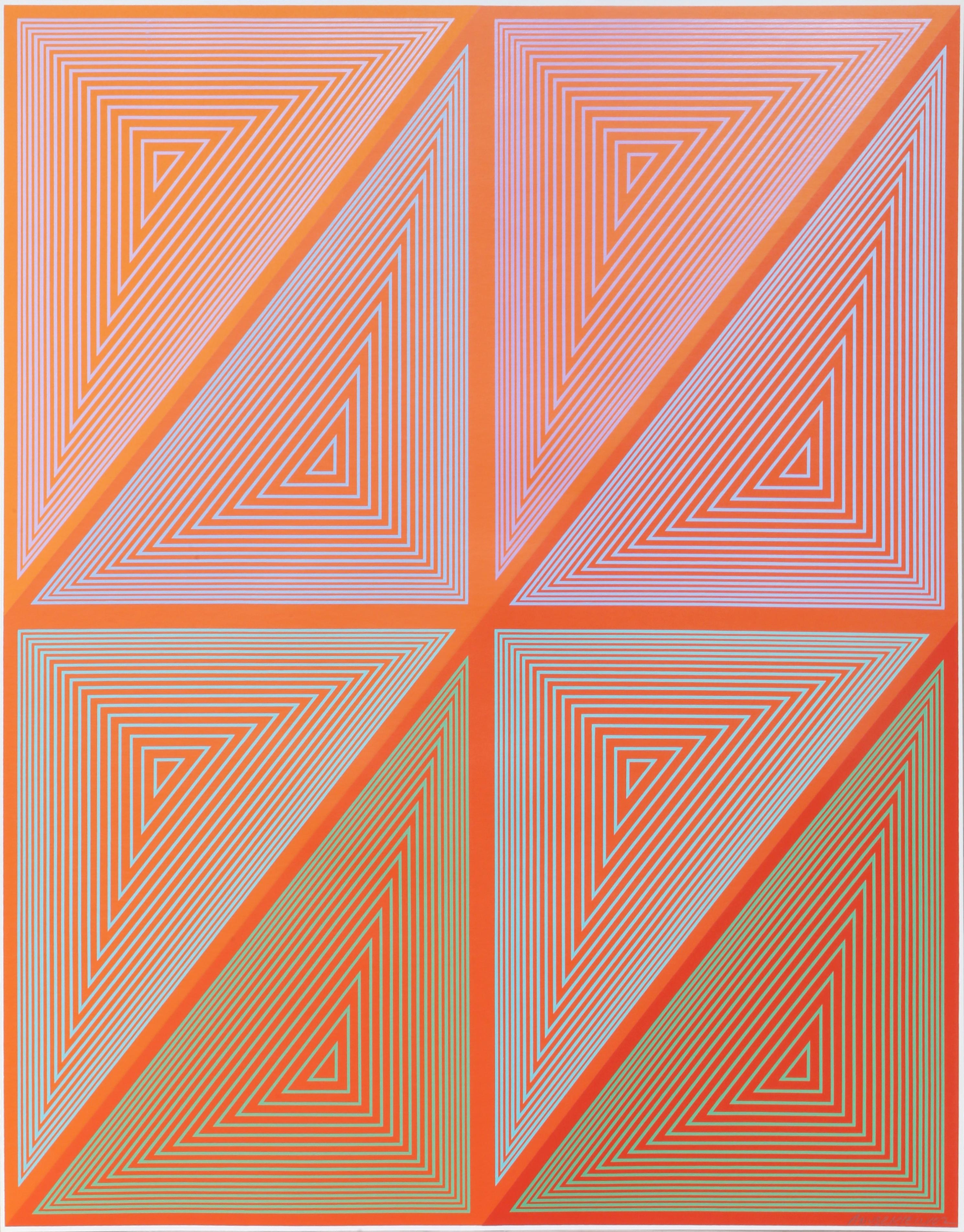 Richard Anuszkiewicz Abstract Print - OP Art Screenprint from The Inward Eye Portfolio by Anuszkiewicz