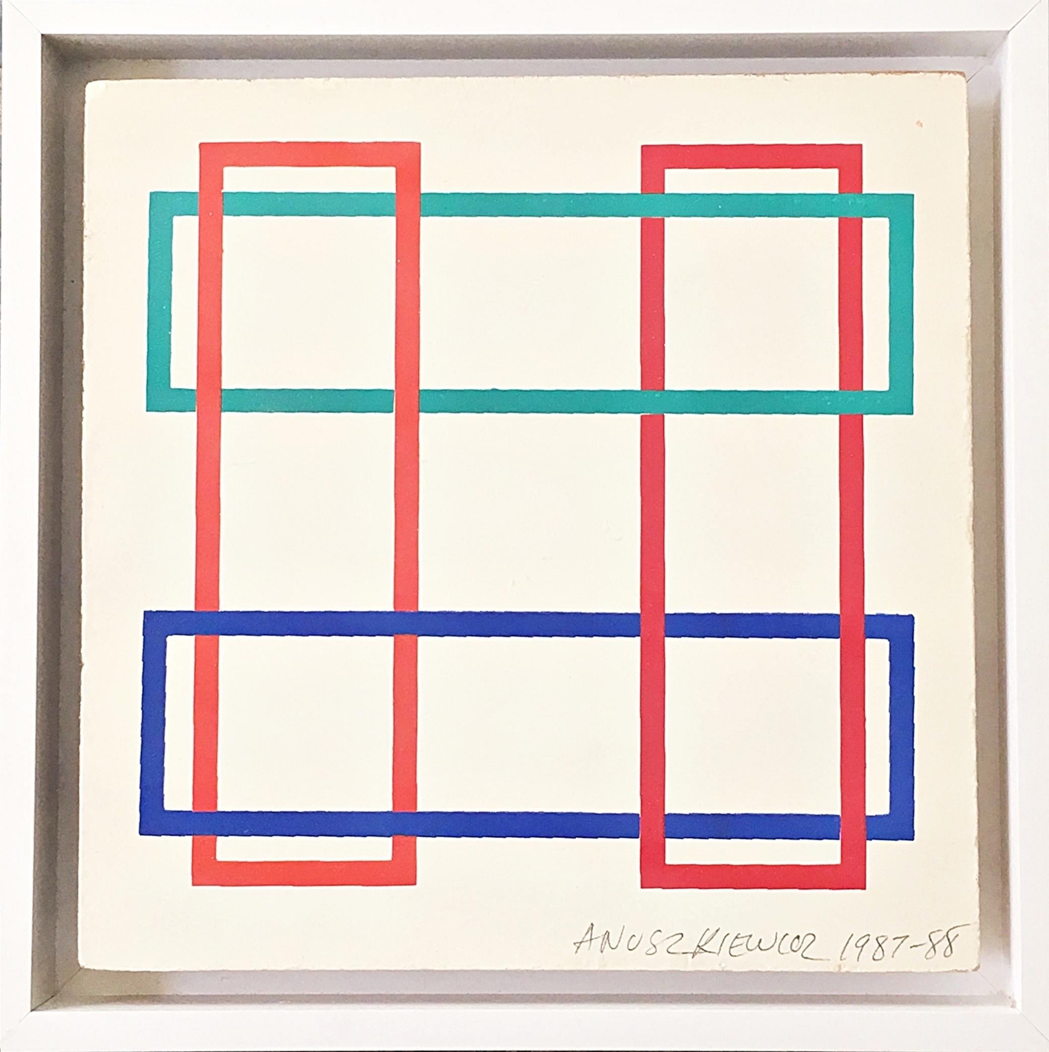 Edizione annuale di Richard Anusziewicz. Edizione limitata. Serigrafia Op Art su masonite