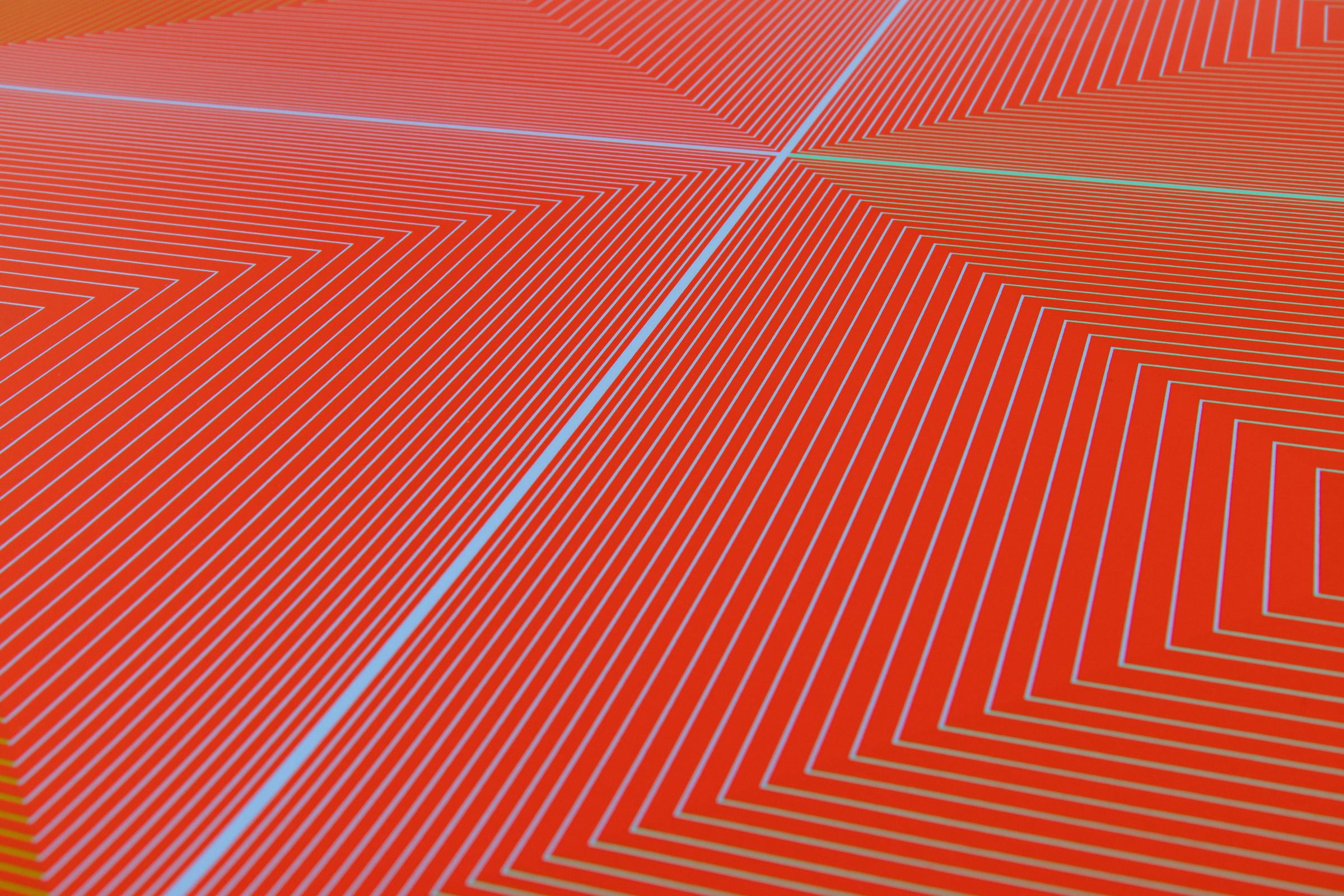 Richard Anuszkiewicz, Sechs Quadrate – signierter Siebdruck von 1969, Op Art im Angebot 1