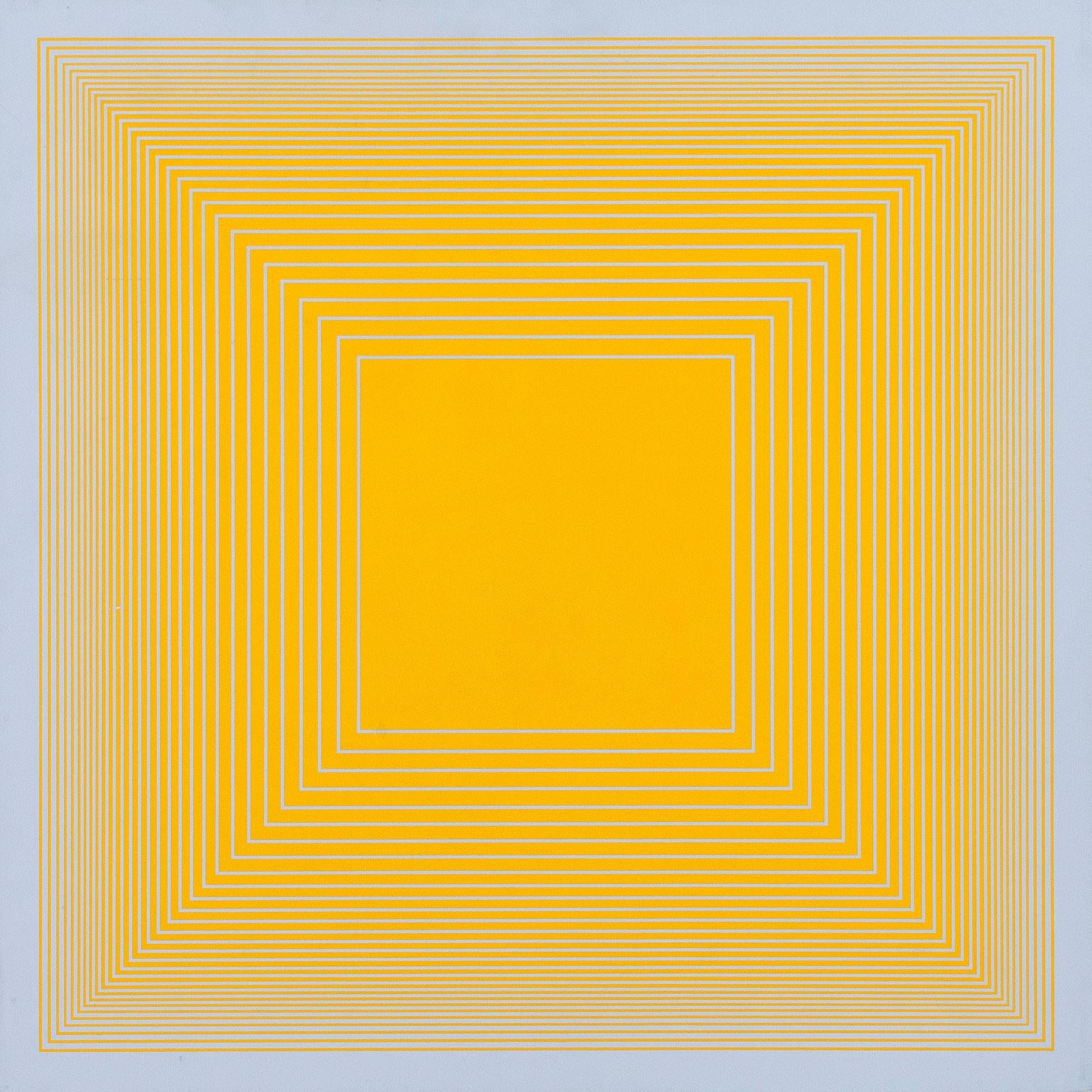 One of our favorite American artists, Richard Anuszkiewicz (b. 1930) is a major player in both Op Art and Hard-Edge Abstraction. His work is typically composed of neon candy colors in strict geometries. 

As the artist explained “I’m interested in