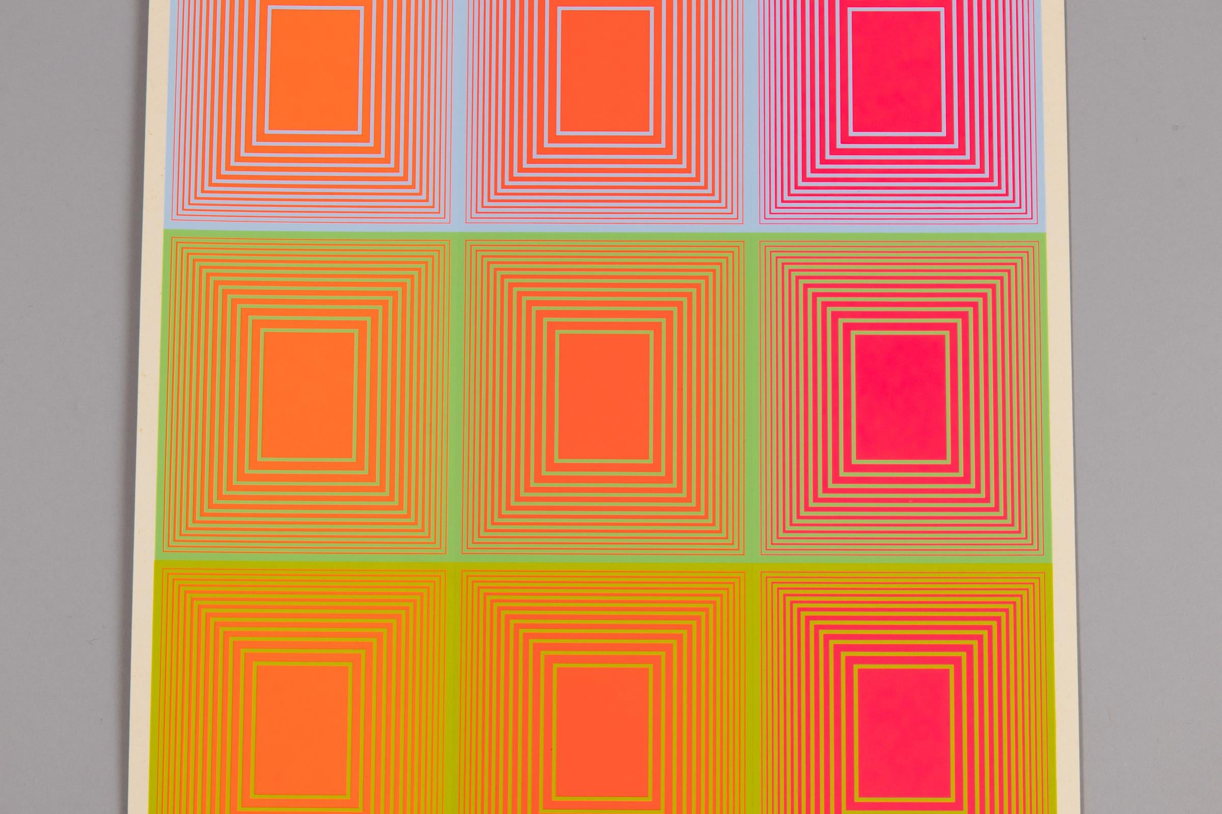 Richard Anuszkiewicz, Untitled - Signed Screen Print from 1968, Op Art 1