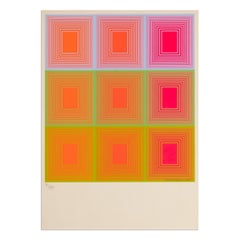 Richard Anuszkiewicz, Sin título - Serigrafía firmada de 1968, Op Art