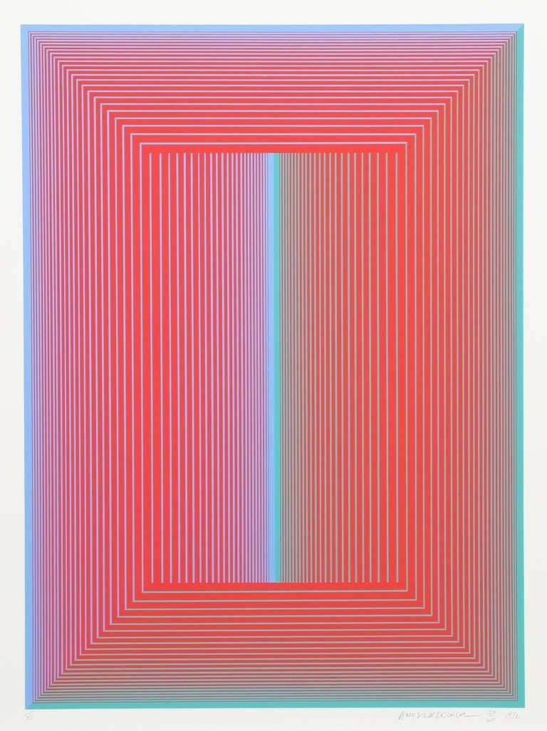 Sequential I - X - Op Art Print by Richard Anuszkiewicz