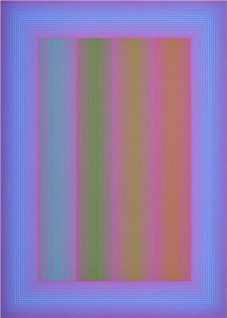 Richard Anuszkiewicz Abstract Print - Sequential I - X